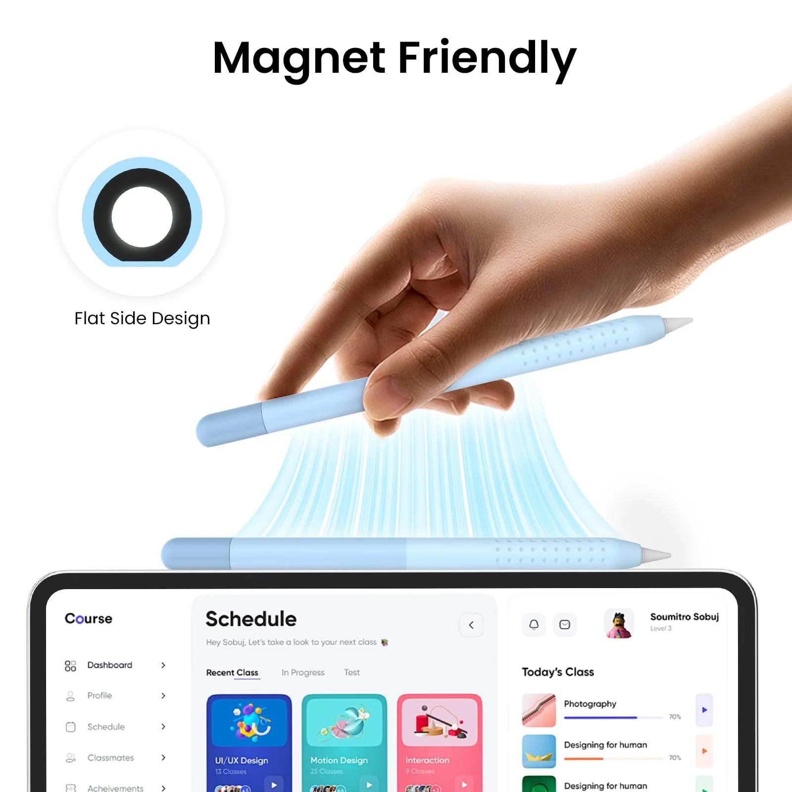 Delidigi silikoonkaitse Apple Pencil USB‑C — libisemiskindel ja – pakend ja tarvikud