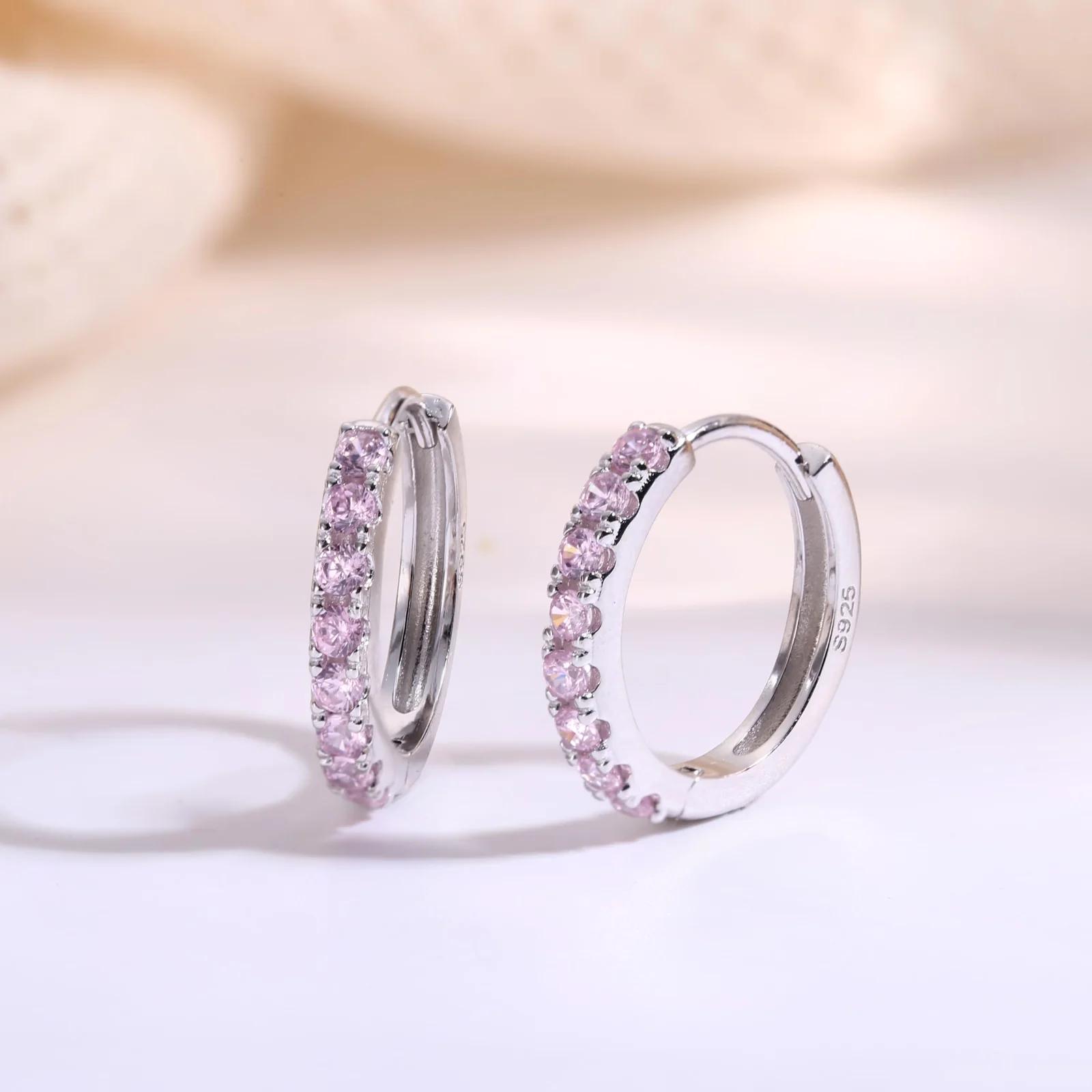 LOLIAS 925 sterling hõbe kreoolid – õrn zirkoon kingitus – lisavaade