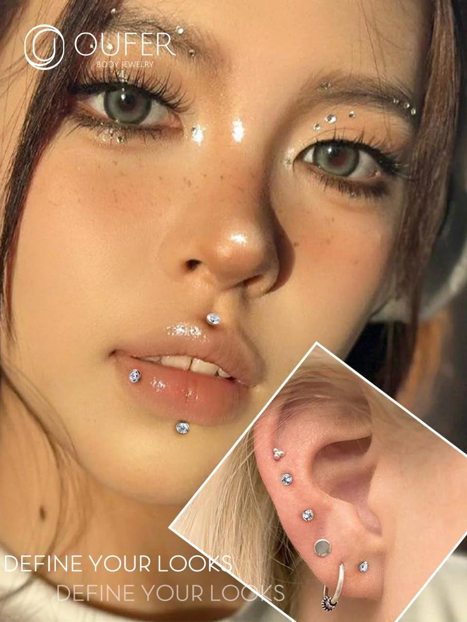 OUFER Body Piercing titaanist huule- ja helix-ehted – pilt 7