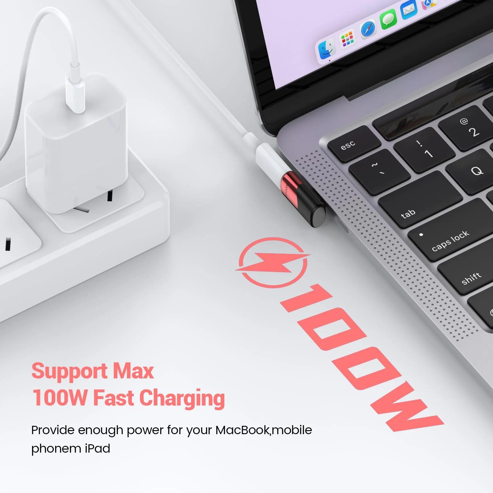 MOGOOD vastupidav 90° USB-C adapter – kompaktne juhtimislahendus – pakend ja tarvikud
