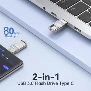 KOOTION U23-Silver-256GB-KT-E usb-mälupulgad – detailne lähivaade