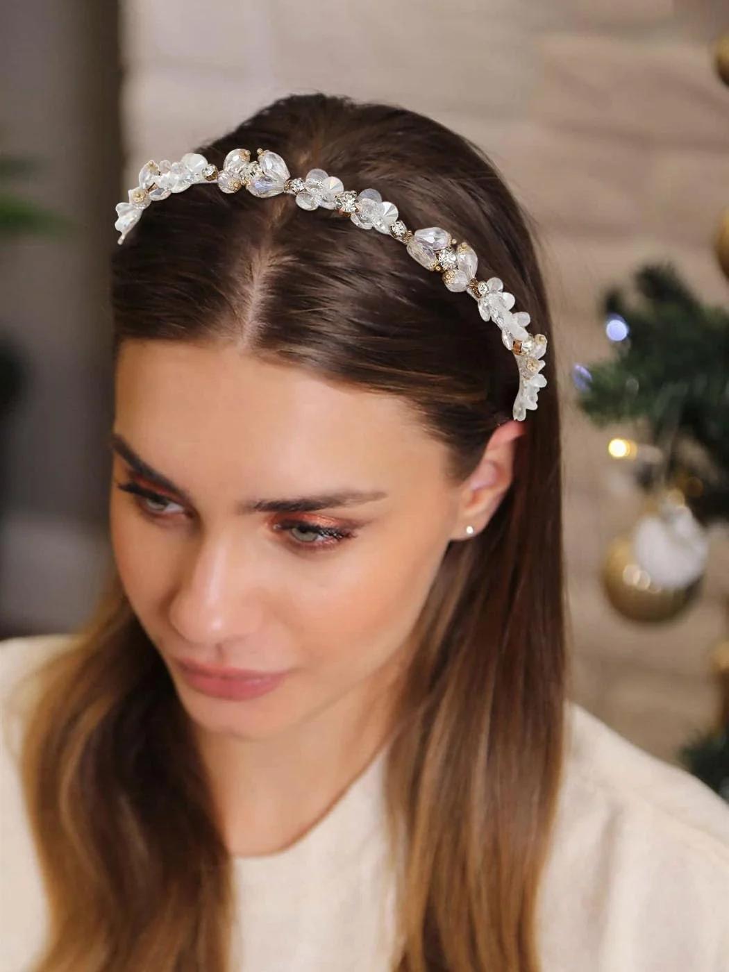 IYOU helendav kristallne peapael – elegantne vintage aksessuaar – lisavaade