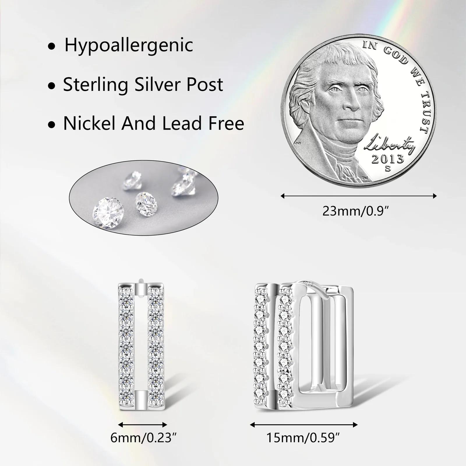 ALEXCRAFT hõbedased Sterling 925 väikesed creolenid – detailne vaade