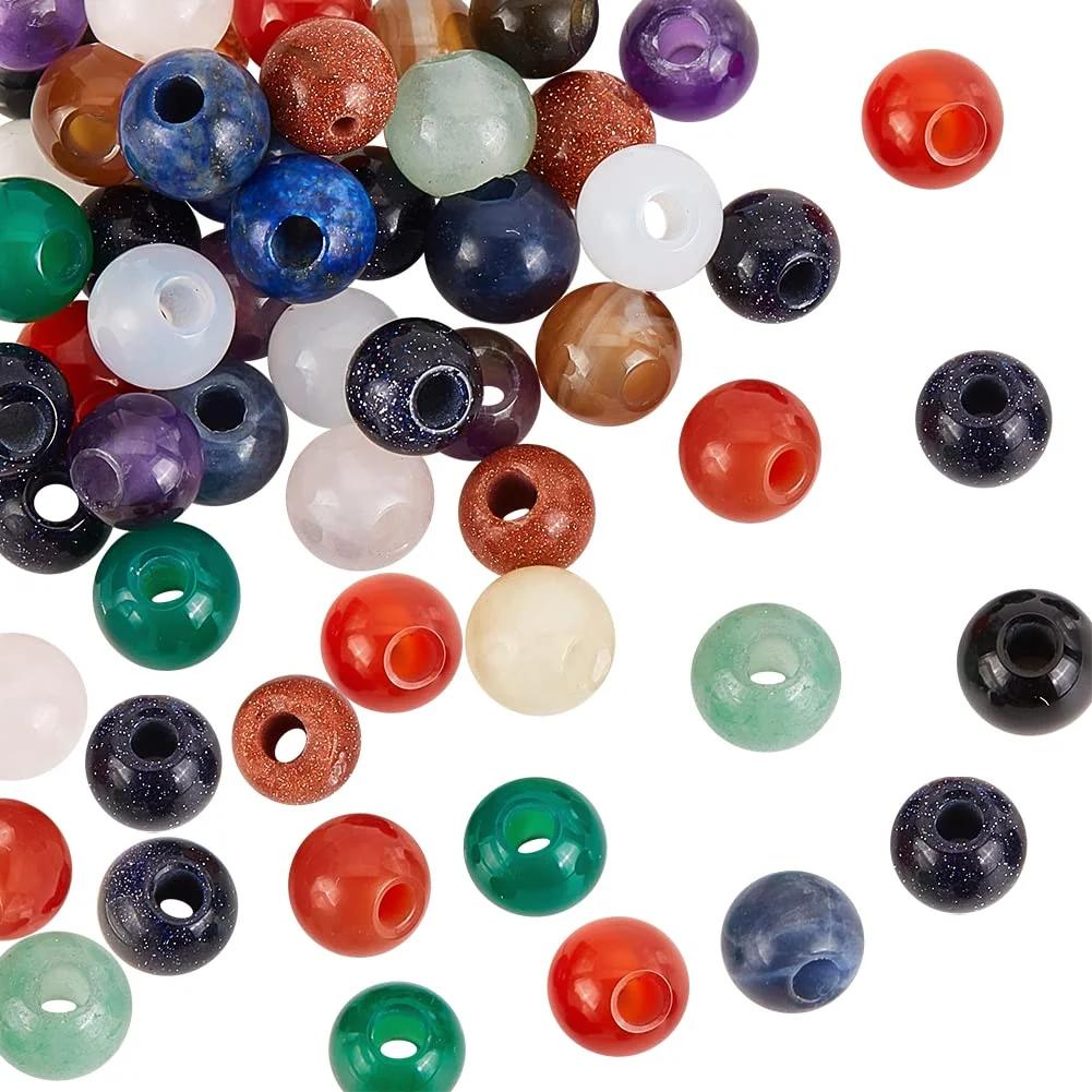 OLYCRAFT looduslikud kiviperler 50 tk – suur auk DIY ehted