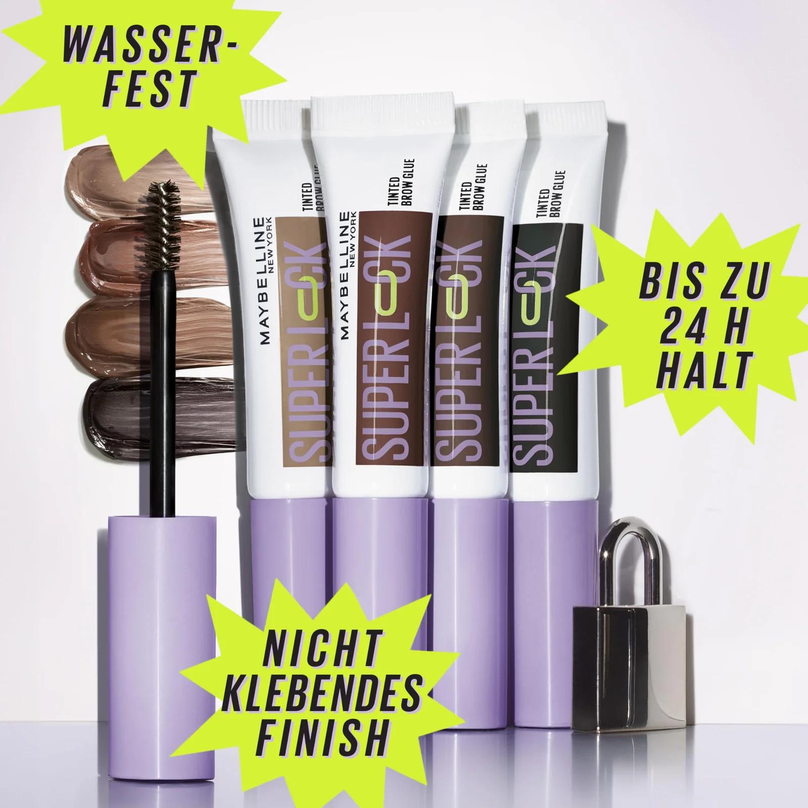 MAYBELLINE kulmugeel tugeva hoidvusega – loomulik Taupe – pakend ja tarvikud