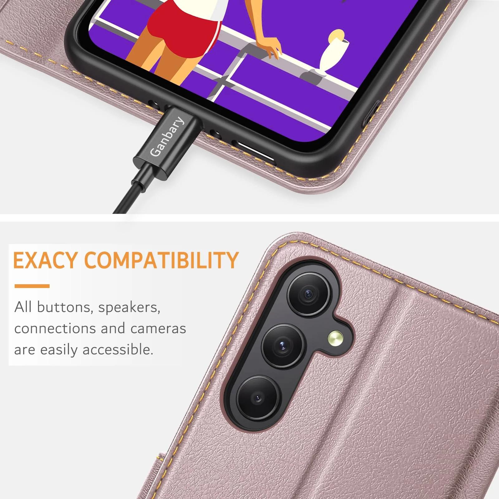 Ganbary pehme kunstnahast kaitsekaas Samsung Galaxy A35 5G – pilt 7