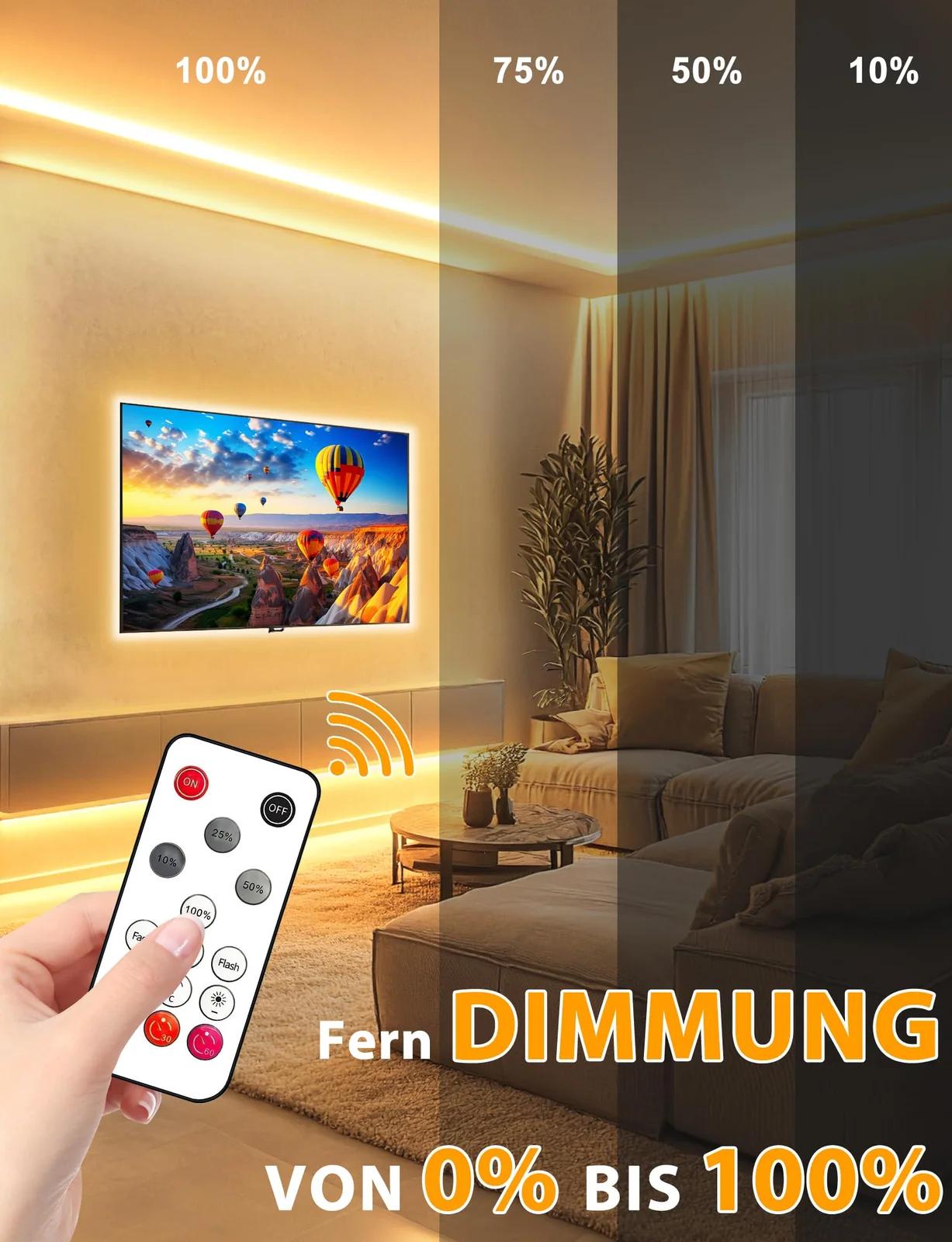 Lamomo soe COB LED-riba 5m, veekindel ja dimmitav – detailne vaade