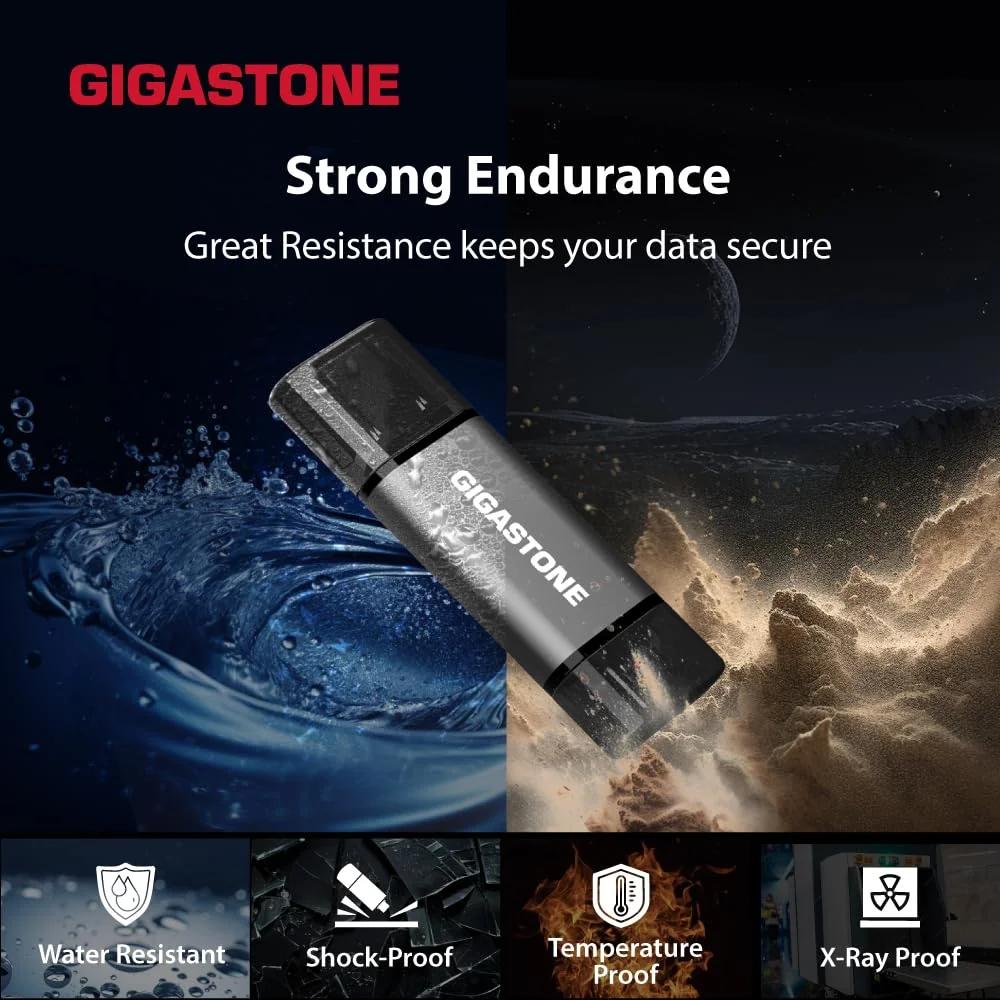 Gigastone väline USB-mälupulk 64GB kahe otsaga ja kaitseümbrisega – pilt 6