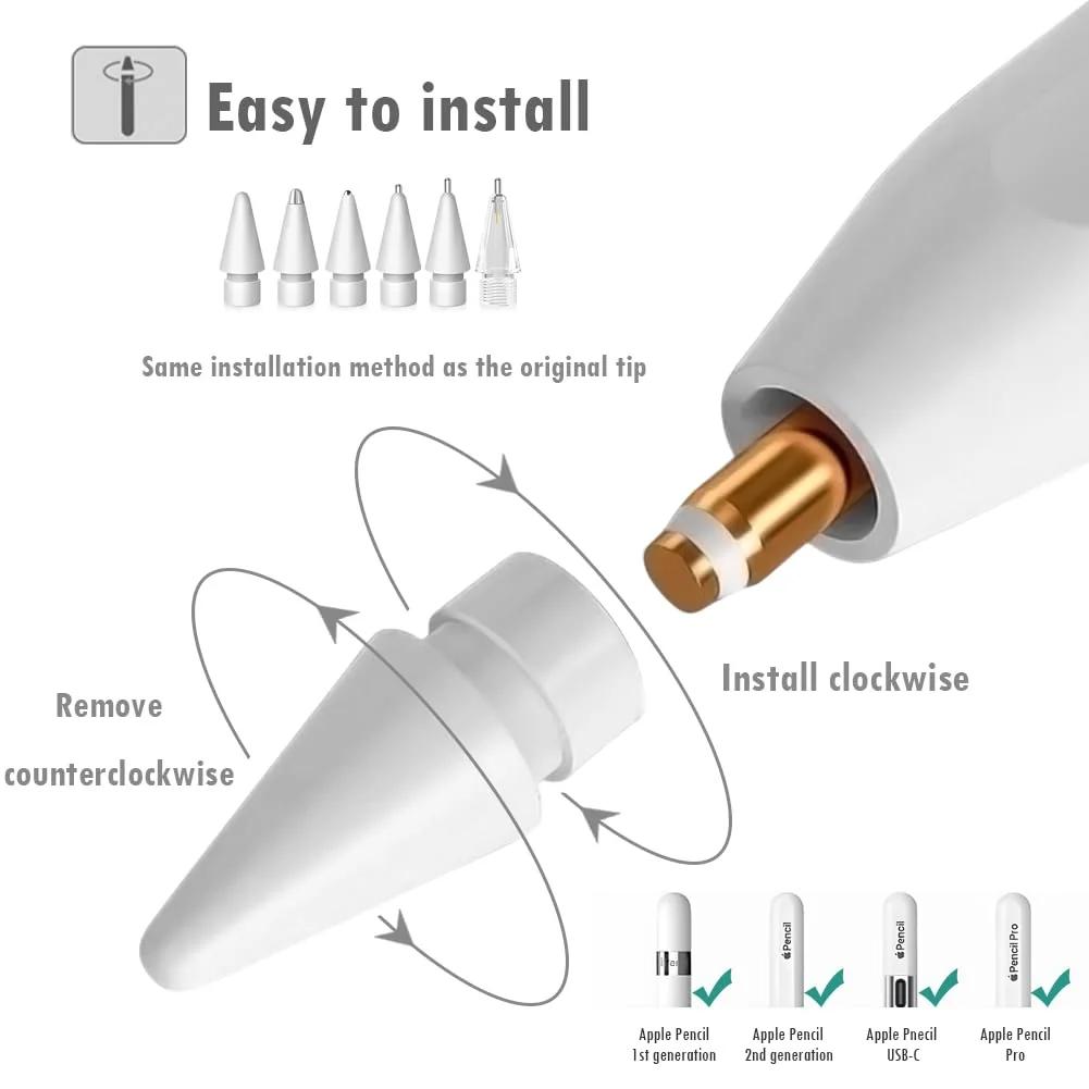 SIXFU vastupidav metallist otsikukomplekt Apple Pencilile – detailne vaade
