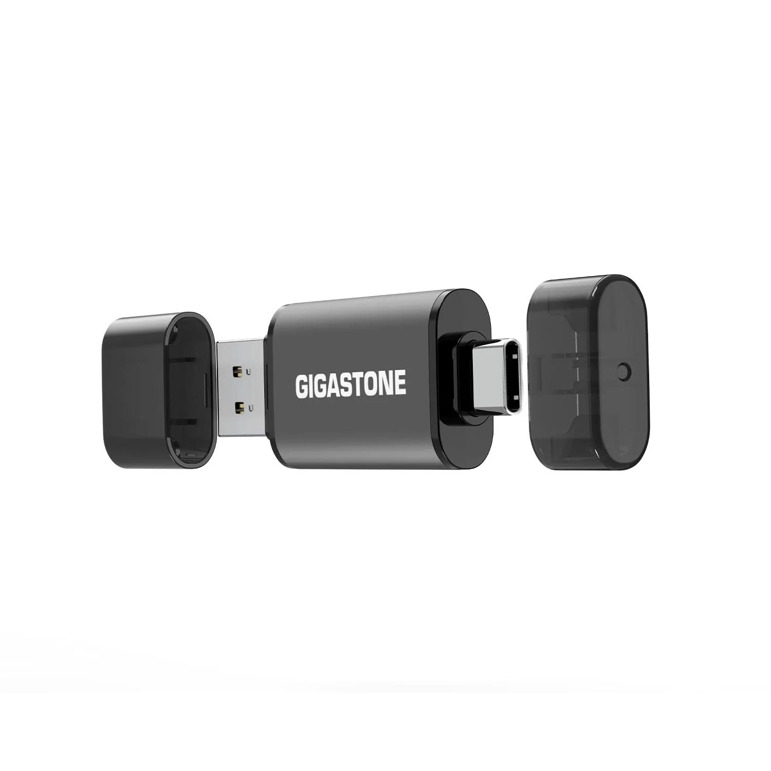 Gigastone väline USB-mälupulk 64GB kahe otsaga ja kaitseümbrisega