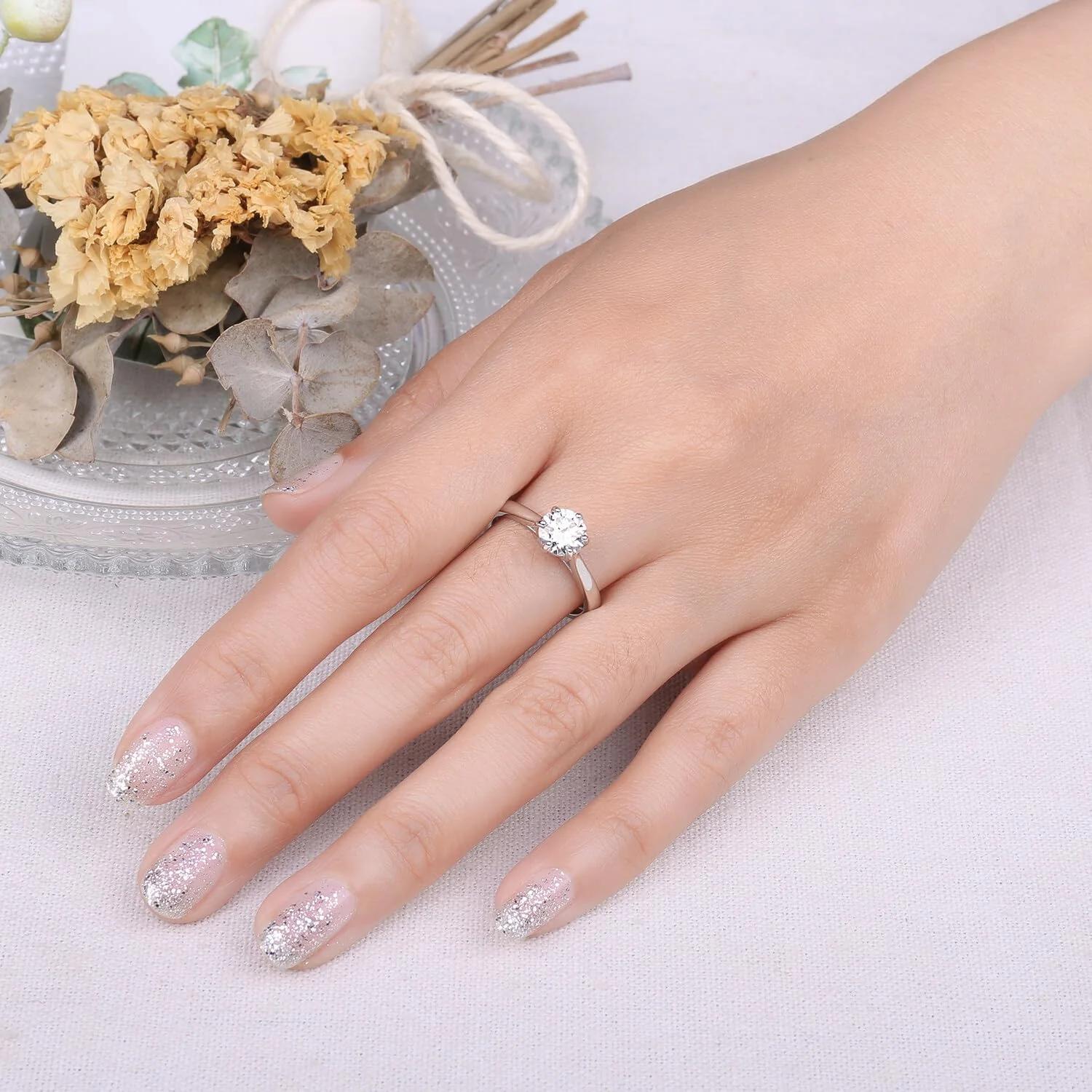 JewelryPalace hõbedane moissanite sõrmusekomplekt — elegantne – kasutusnäide