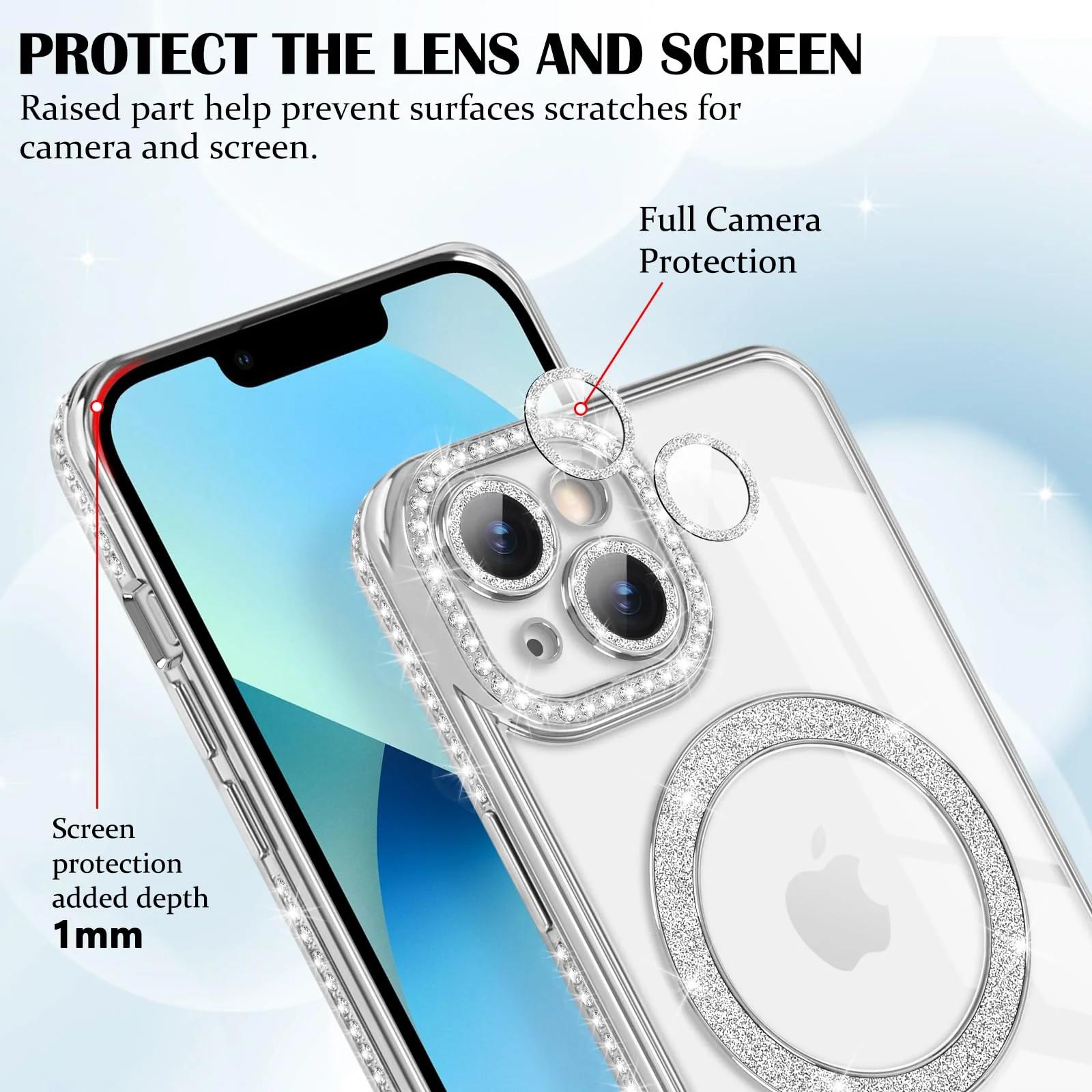 Newseego läikiv kaitsekate iPhone 13 jaoks — blingi TPU – pakend ja tarvikud