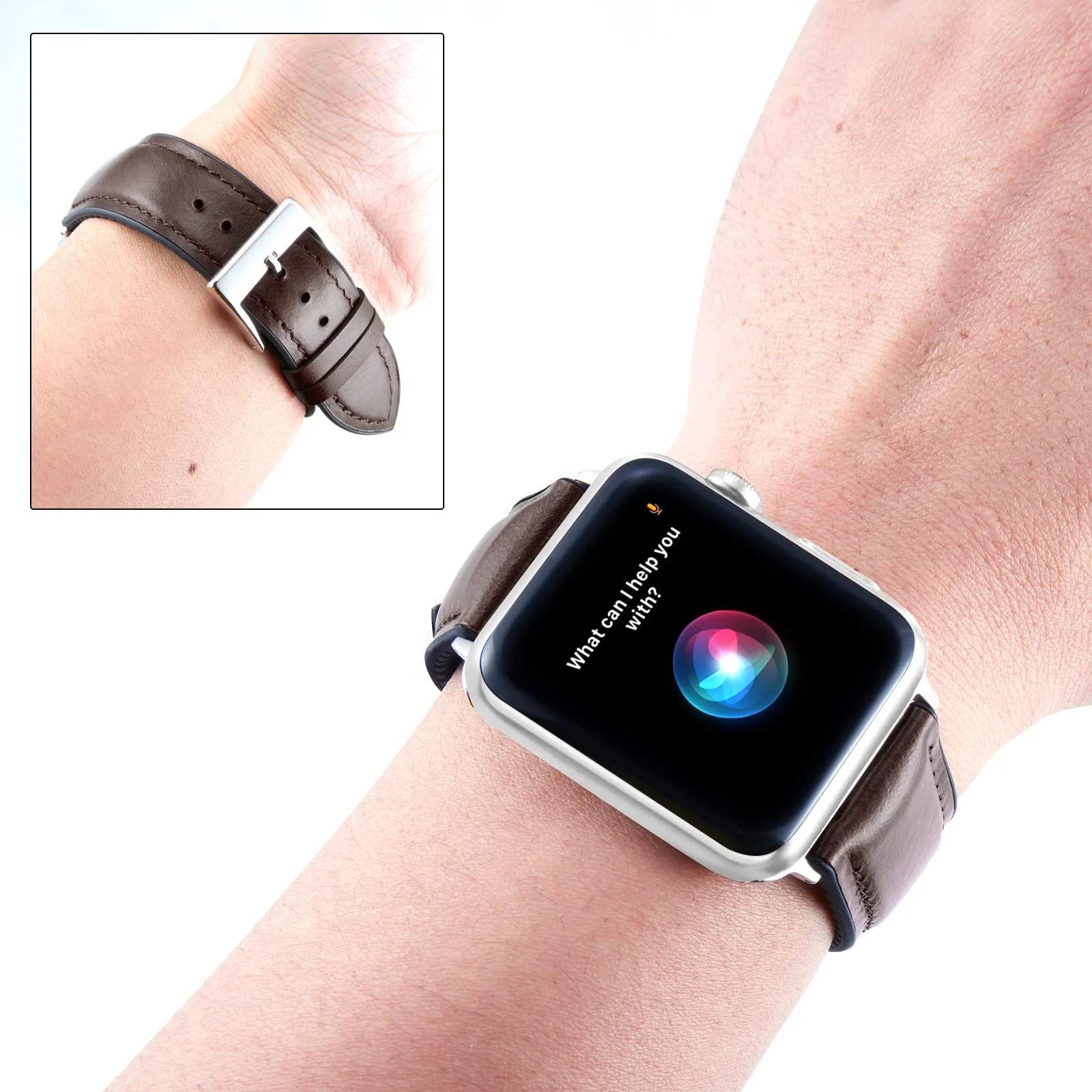 BINLUN nahk-silikoon rihm Apple Watchile — mugav ja vastupidav – pakend ja tarvikud