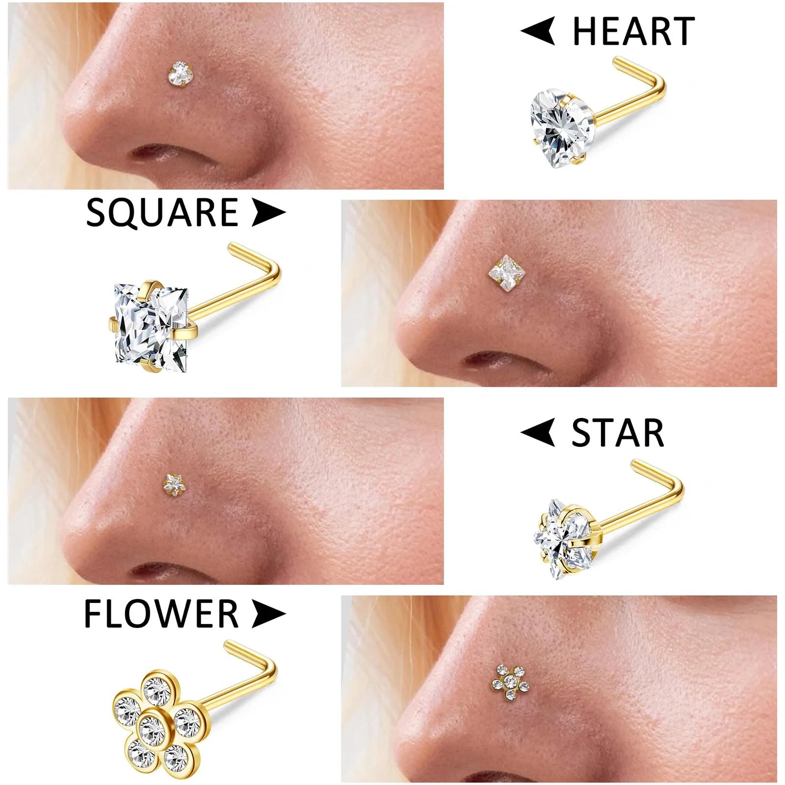 LOLIAS LOP-YHL52-STUD-9P-L-GO piercingid – detailne lähivaade