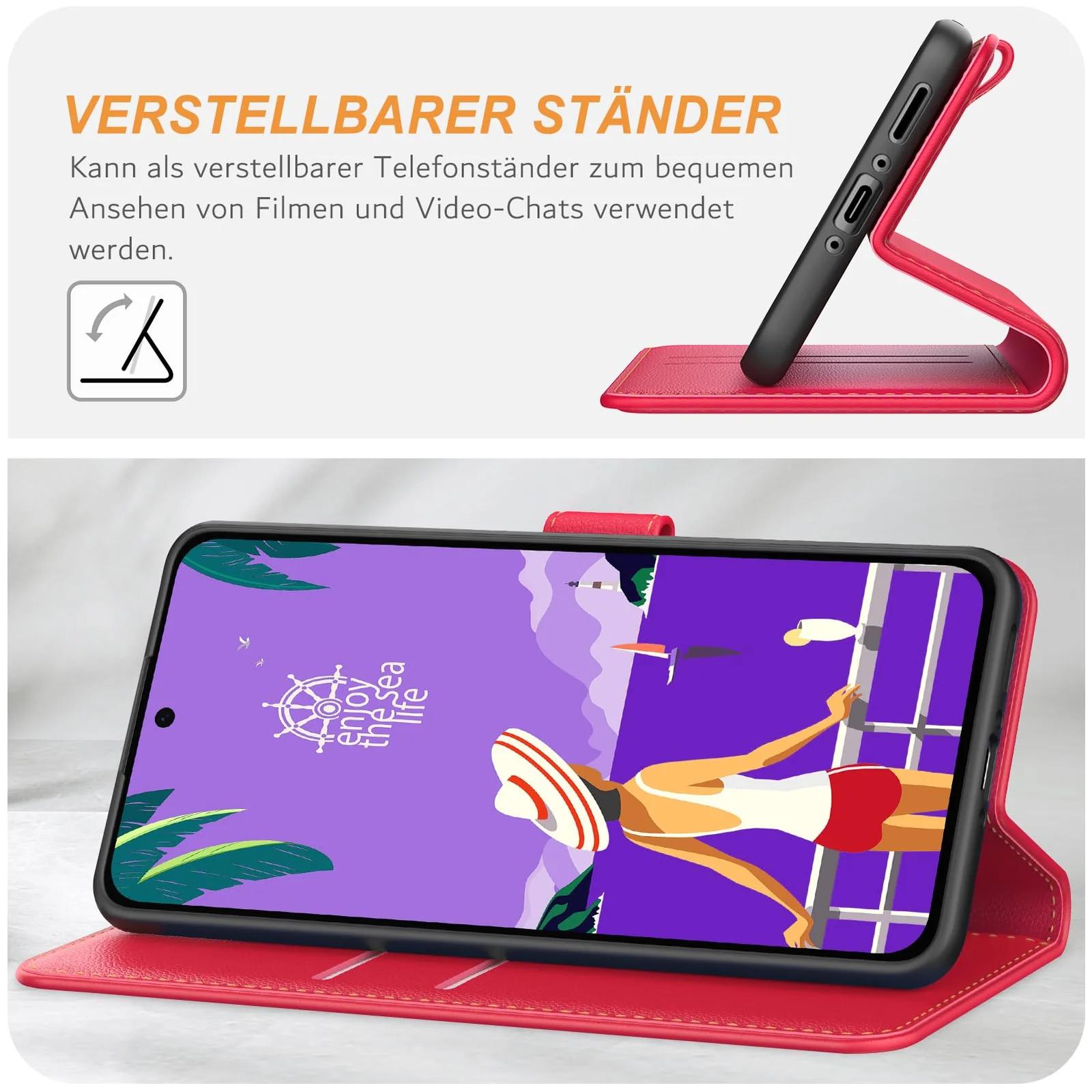 Ganbary nahkne klapikaas Samsung Galaxy A36 5G – stiilne kaitse – lisavaade