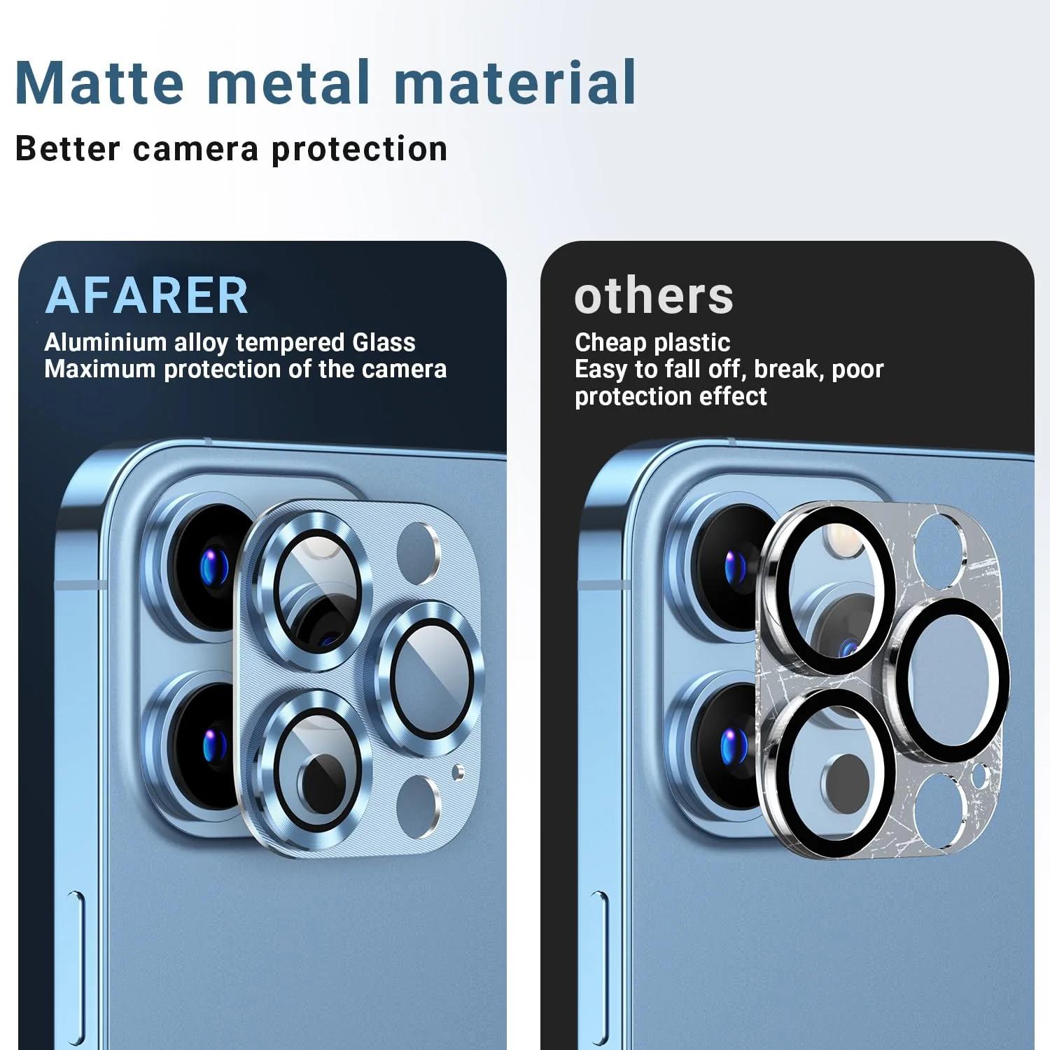 AFARER metallne kaamerakaitse iPhone 13 Pro seeria — elegantne – pakend ja tarvikud