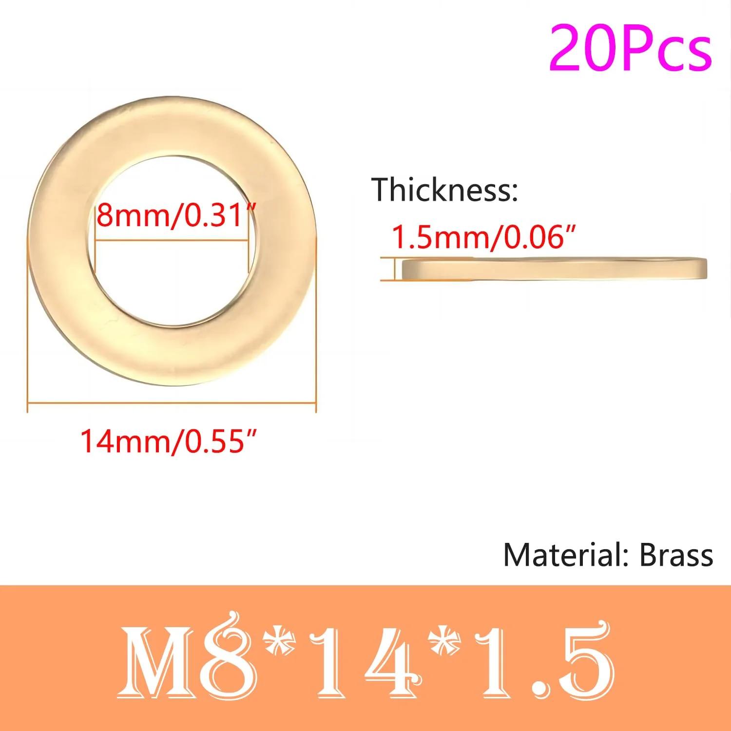 Qrity messingist fladid tugevad M8 x 14 mm komplekt – detailne vaade