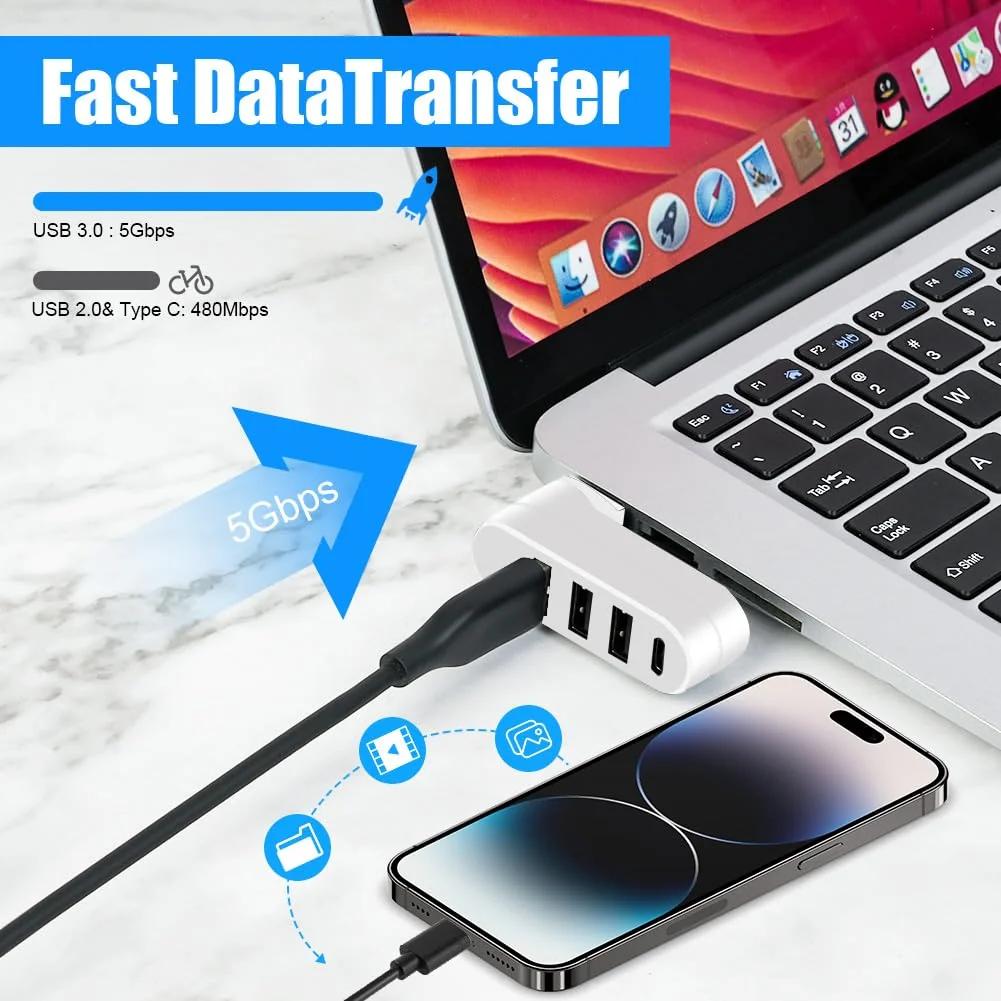 AXFEE vastupidav 4-port USB-hub – kompaktne laiendus sülearvutile – pilt 6