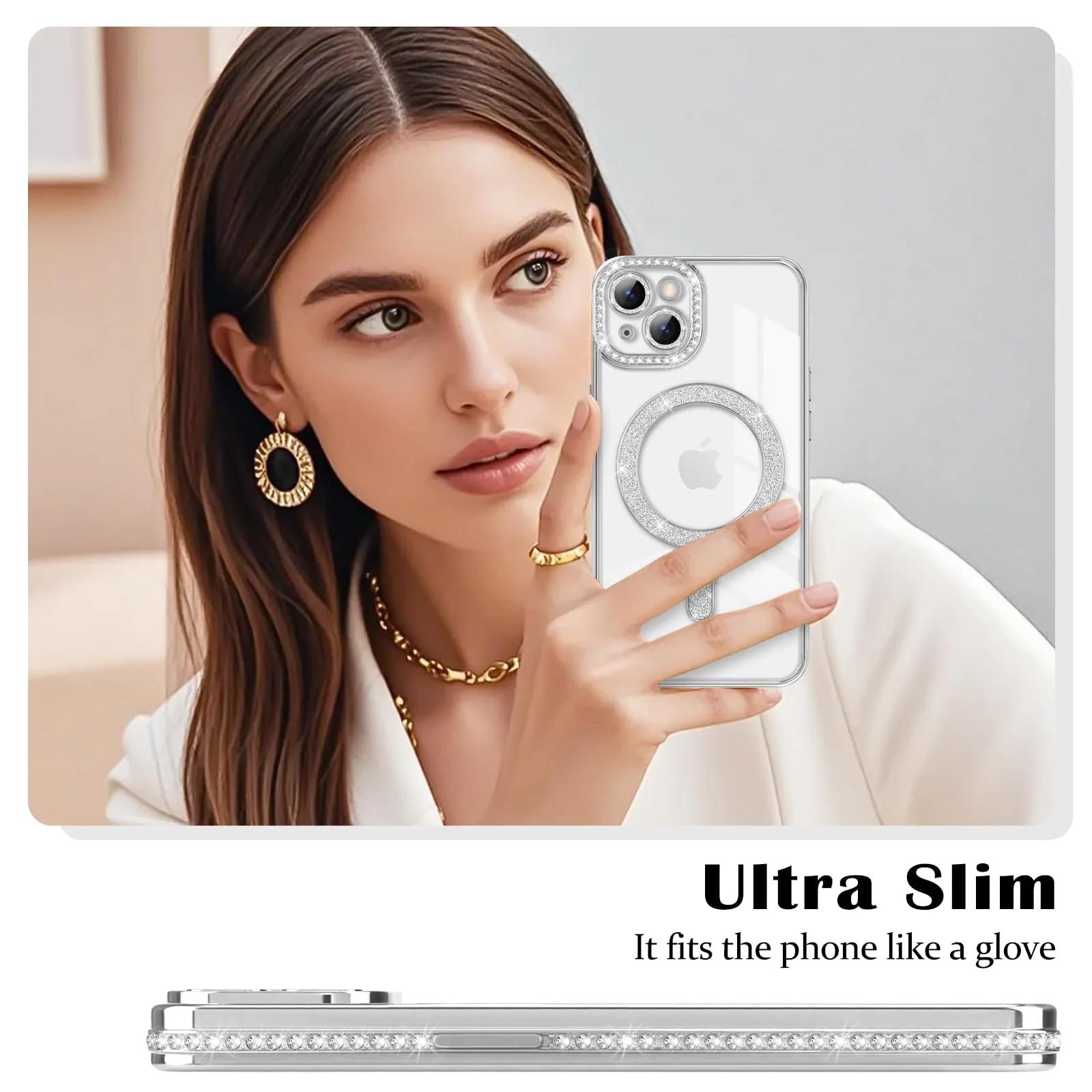 Newseego läikiv kaitsekate iPhone 13 jaoks — blingi TPU – pilt 7