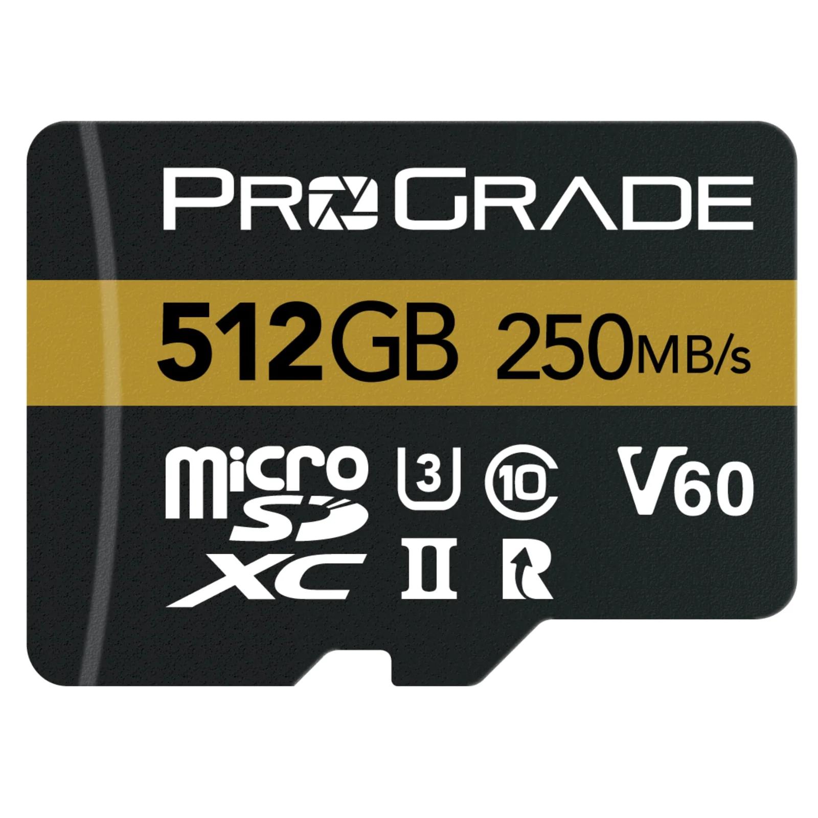 ProGrade Digital kiire microSDXC V60 (512 GB) matkamiseks ja