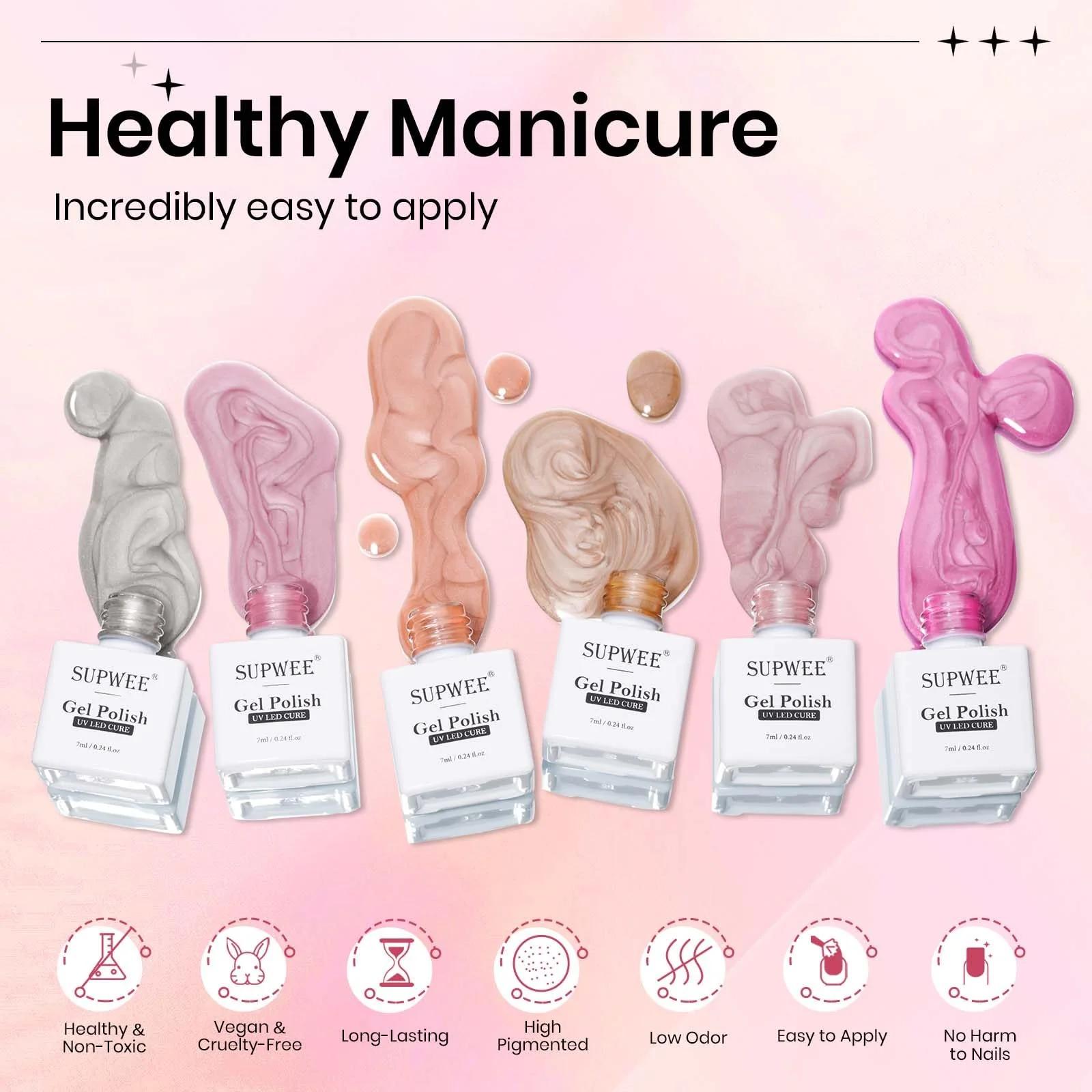 SUPWEE sädelev Cat-Eye geel lakk – 6 nude tooni kingitusideeks – lisavaade