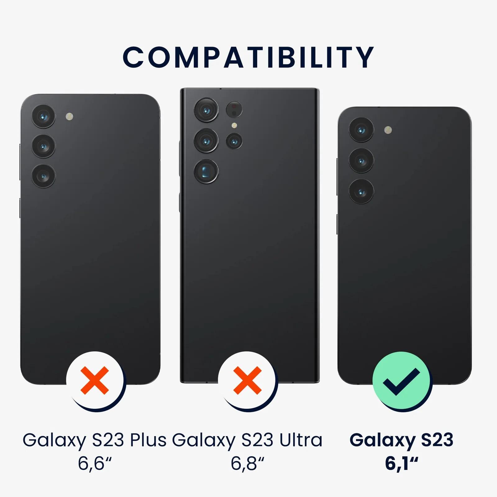 kwmobile läbipaistev kaitsekile Samsung Galaxy S23 jaoks – lisavaade