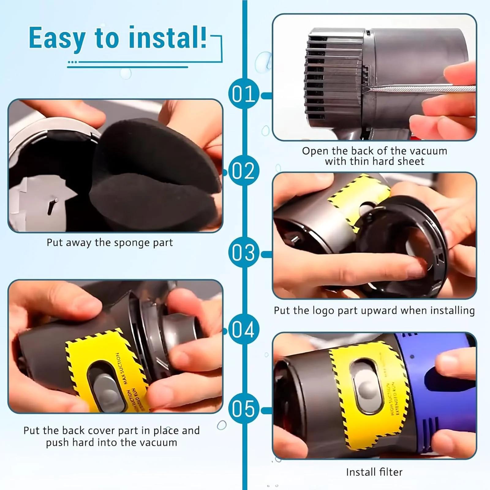 CHOKMAX asendushEPA filter Dyson V7/V8 jaoks – parem imemine – lisavaade