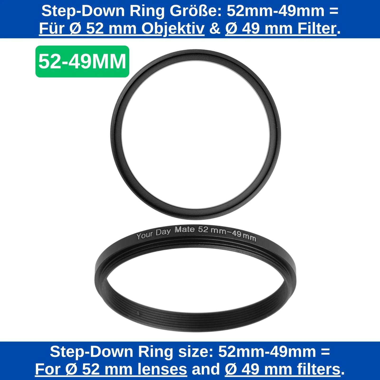 Your Day Mate õhuke alumiiniumist adapterring – sobib Ø52→Ø49 – lisavaade