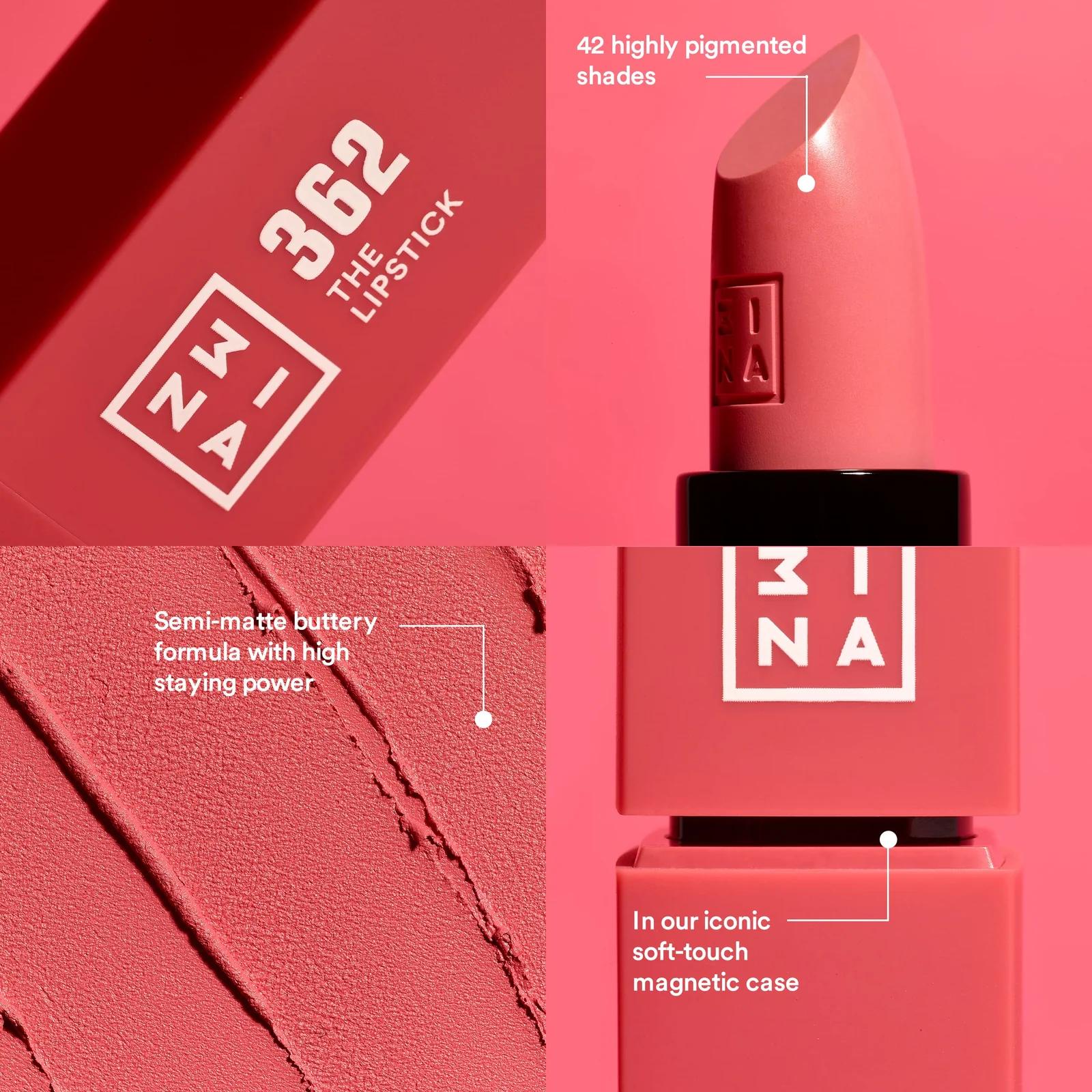 3ina The Lipstick 430 huulepulgad – detailne lähivaade – emade ja õdede kingitus