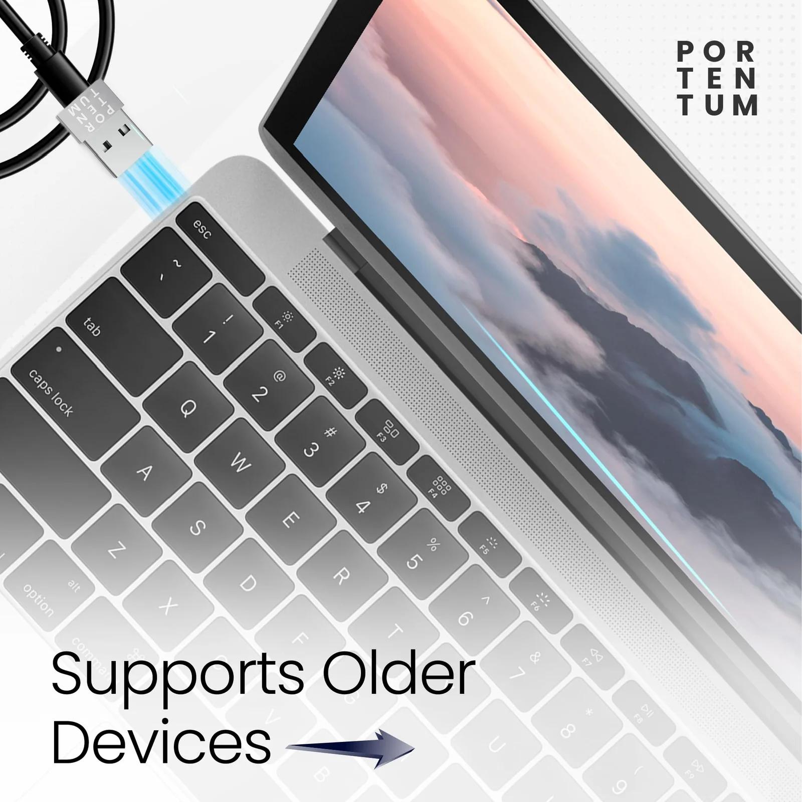 PORTENTUM vastupidav tsingist USB C adapter — kerge reisisõber – pilt 6