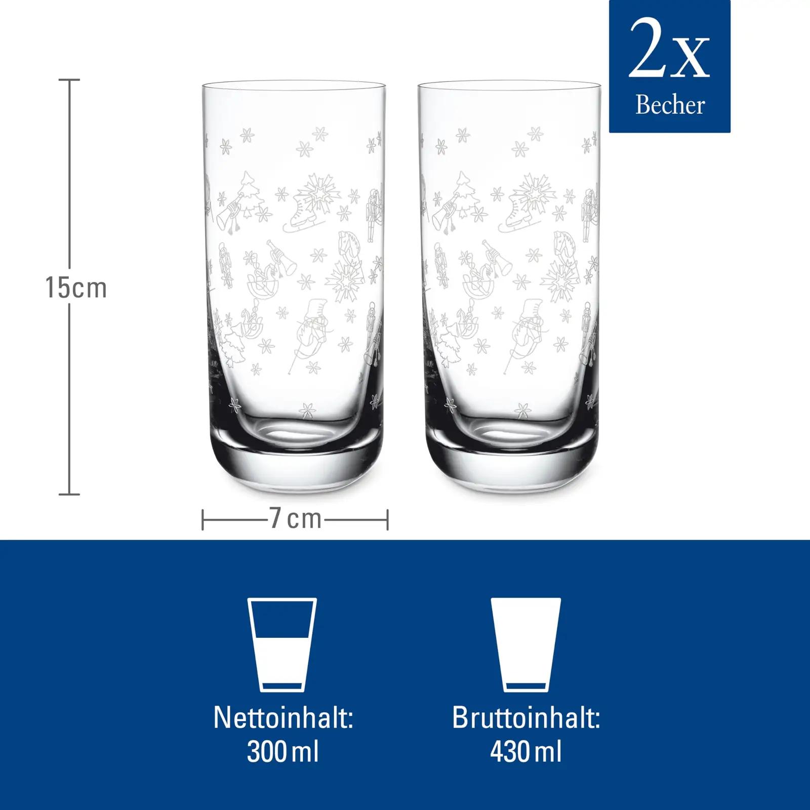 Villeroy & Boch kristallist longdrink-glassid – pidulik kingitus – pakend ja tarvikud