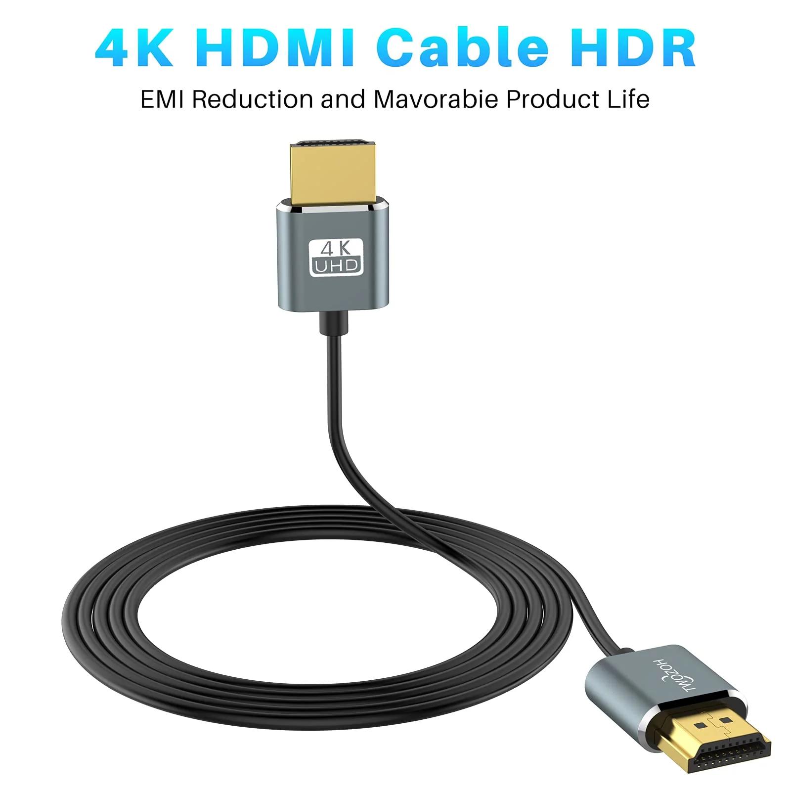 Twozoh õhuke 4K HDMI-kaabel 5 m – paindlik ja kompaktne – kasutusnäide