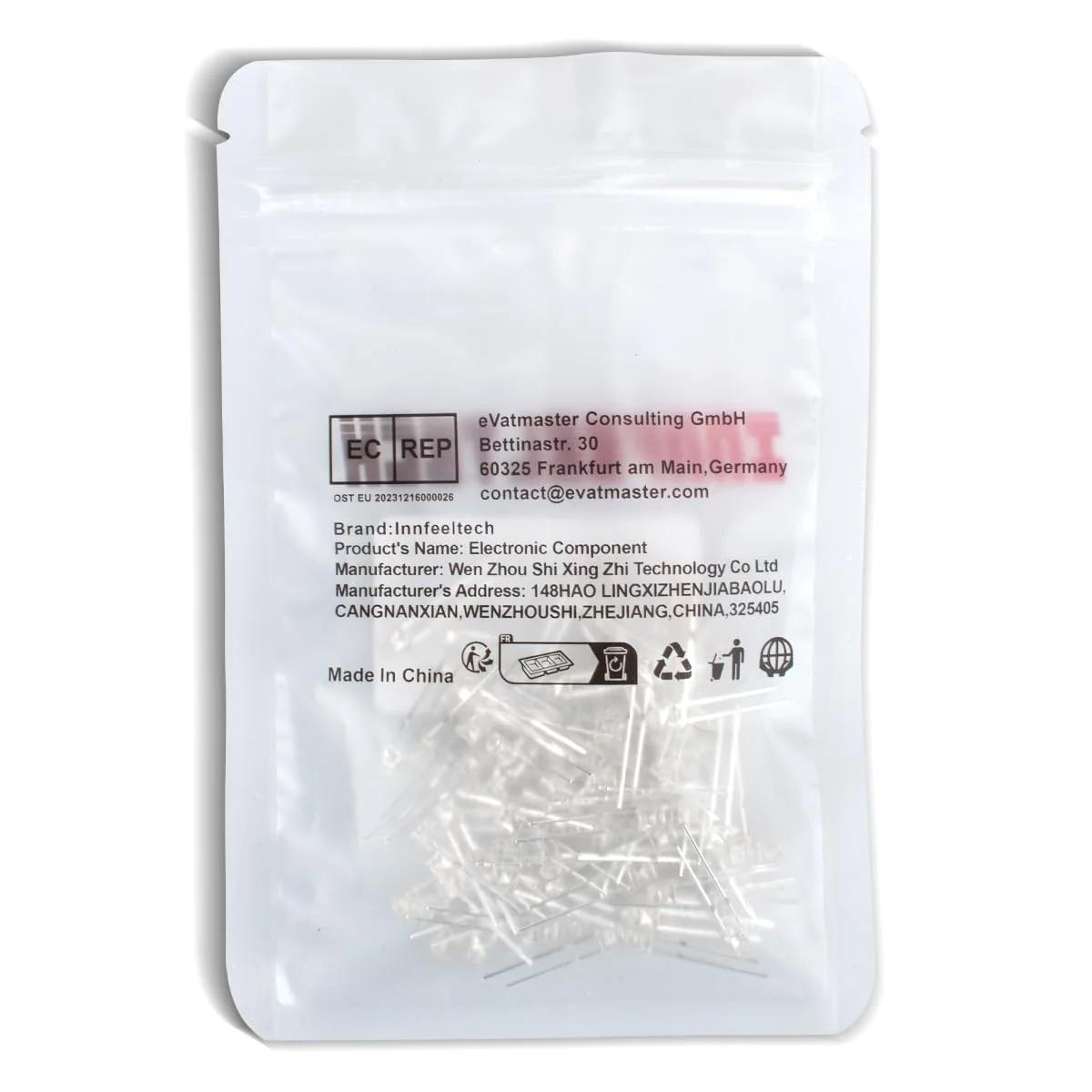 Innfeeltech sinine 3 mm LED (100 tk) – täpne ja vastupidav – pilt 7