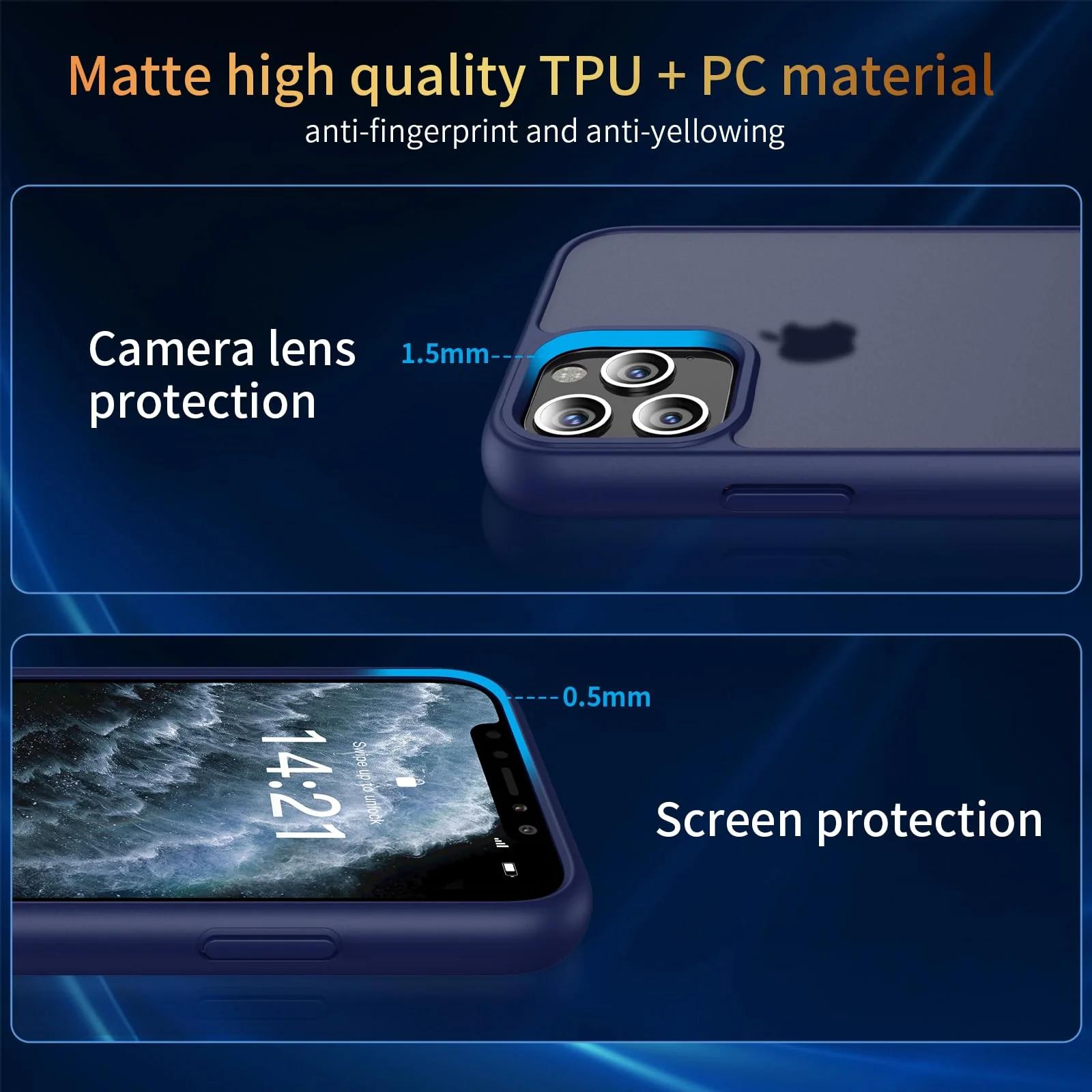 Niphabe selge ja matt kaitseümbris iPhone 11 Pro jaoks – pakend ja tarvikud