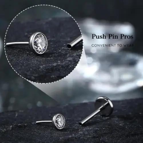 OUFER Body Piercing TLIP028 8mm moeehted – detailne lähivaade