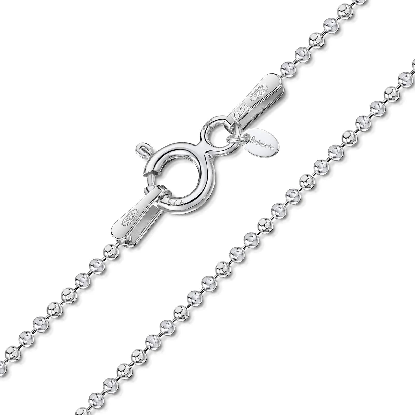Amberta 925 sterling hõbekett 65 cm — elegantne pallikett