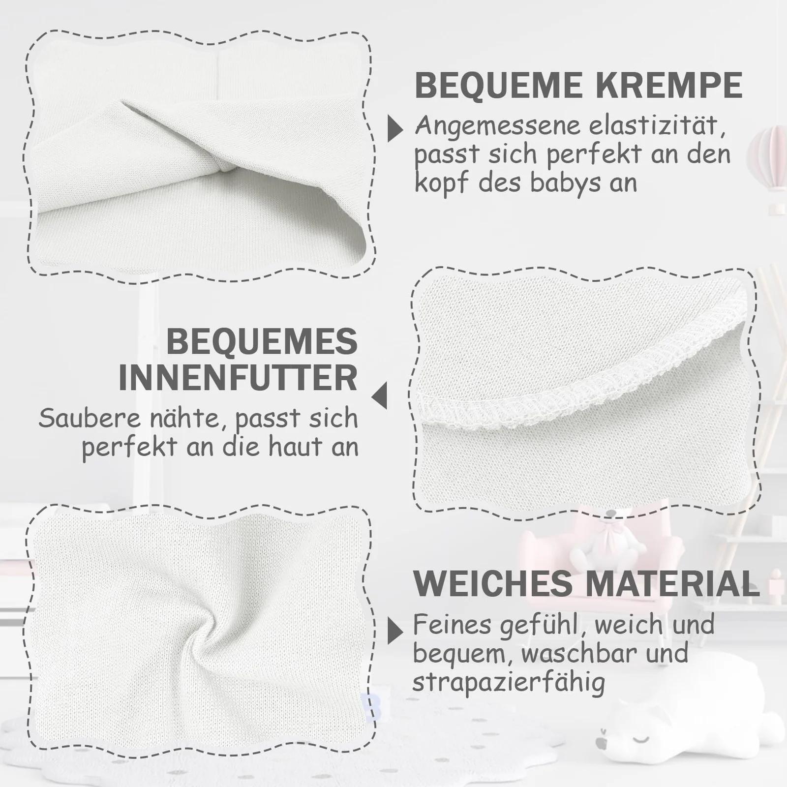 Durio pehme puuvillane beebimüts 0–4 a rõõmsates toonides – detailne vaade