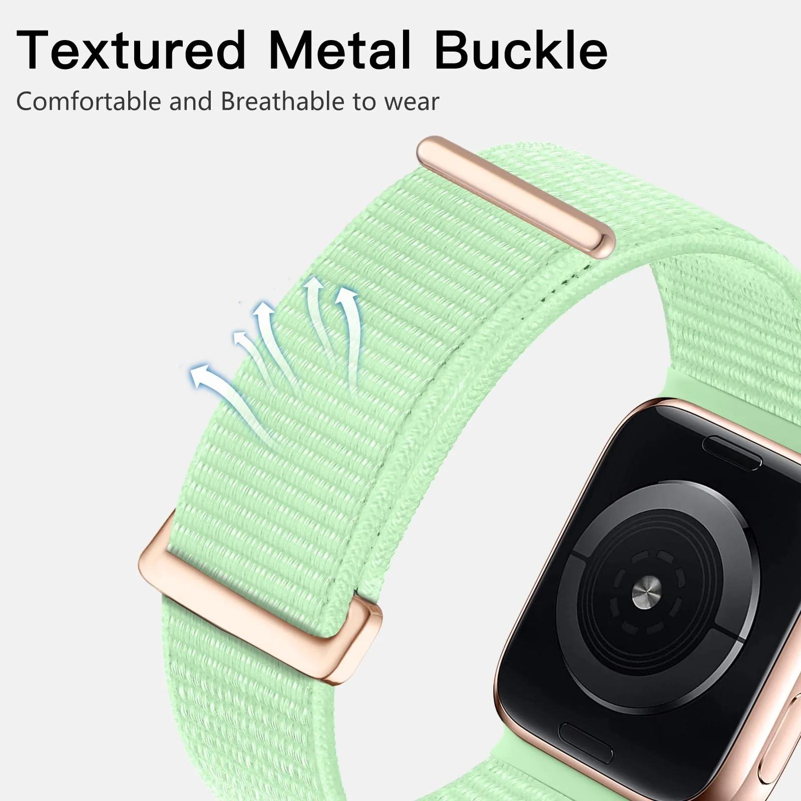 Mastten pehme nailonrihm Apple Watchile – hingav ja reguleeritav – kasutusnäide