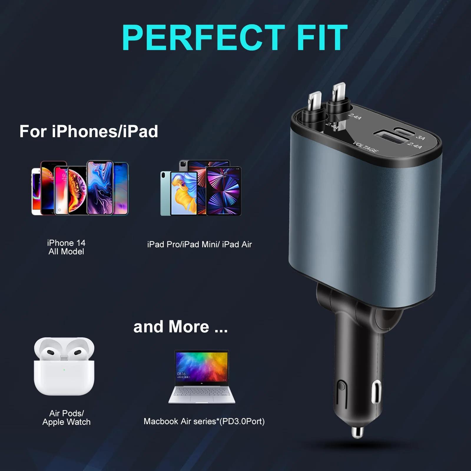 AXFEE vastupidav autosisene laadija – 4-in-1 kiirlaadimine – pilt 6