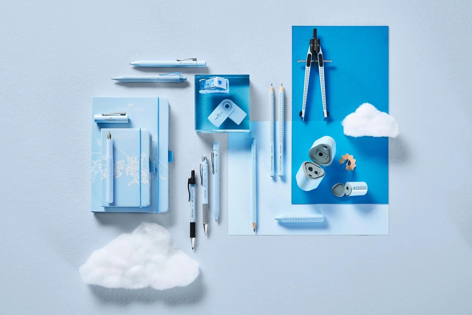 Faber-Castell ergonomiline kirjutuspliiats sky blue — mugavus ja – detailne vaade