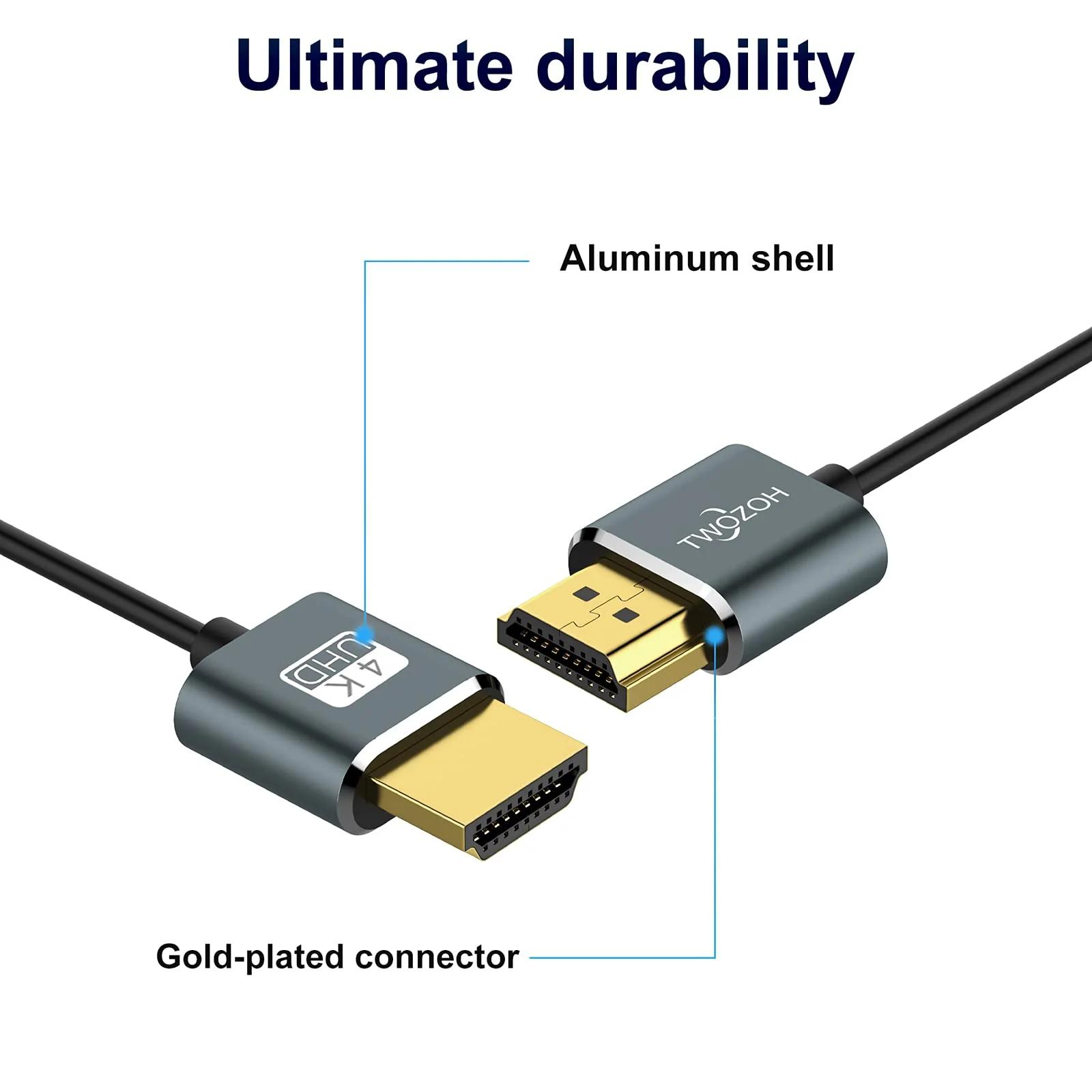 Twozoh õhuke 4K HDMI-kaabel 5 m – paindlik ja kompaktne – pilt 6