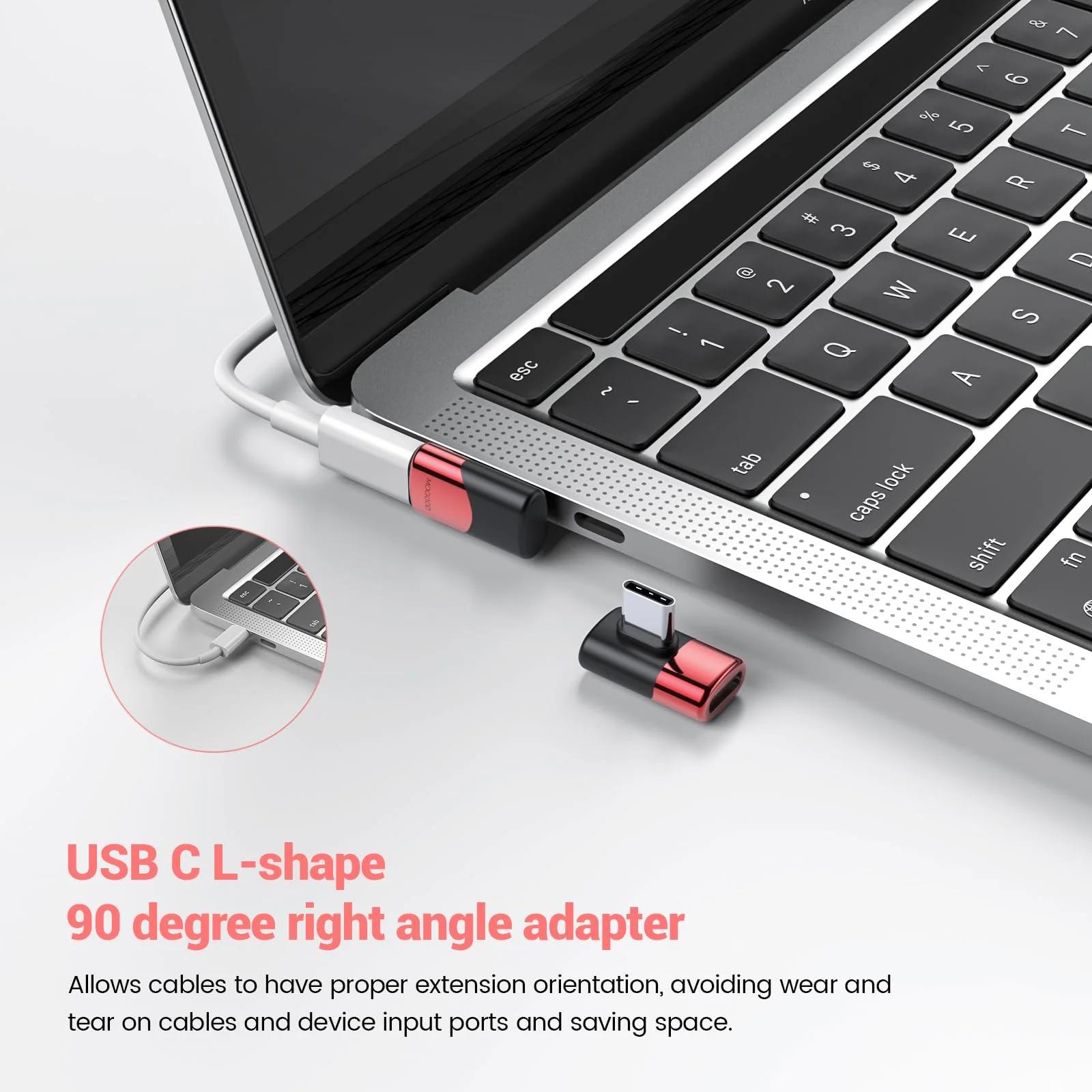 MOGOOD vastupidav 90° USB-C adapter – kompaktne juhtimislahendus – detailne vaade