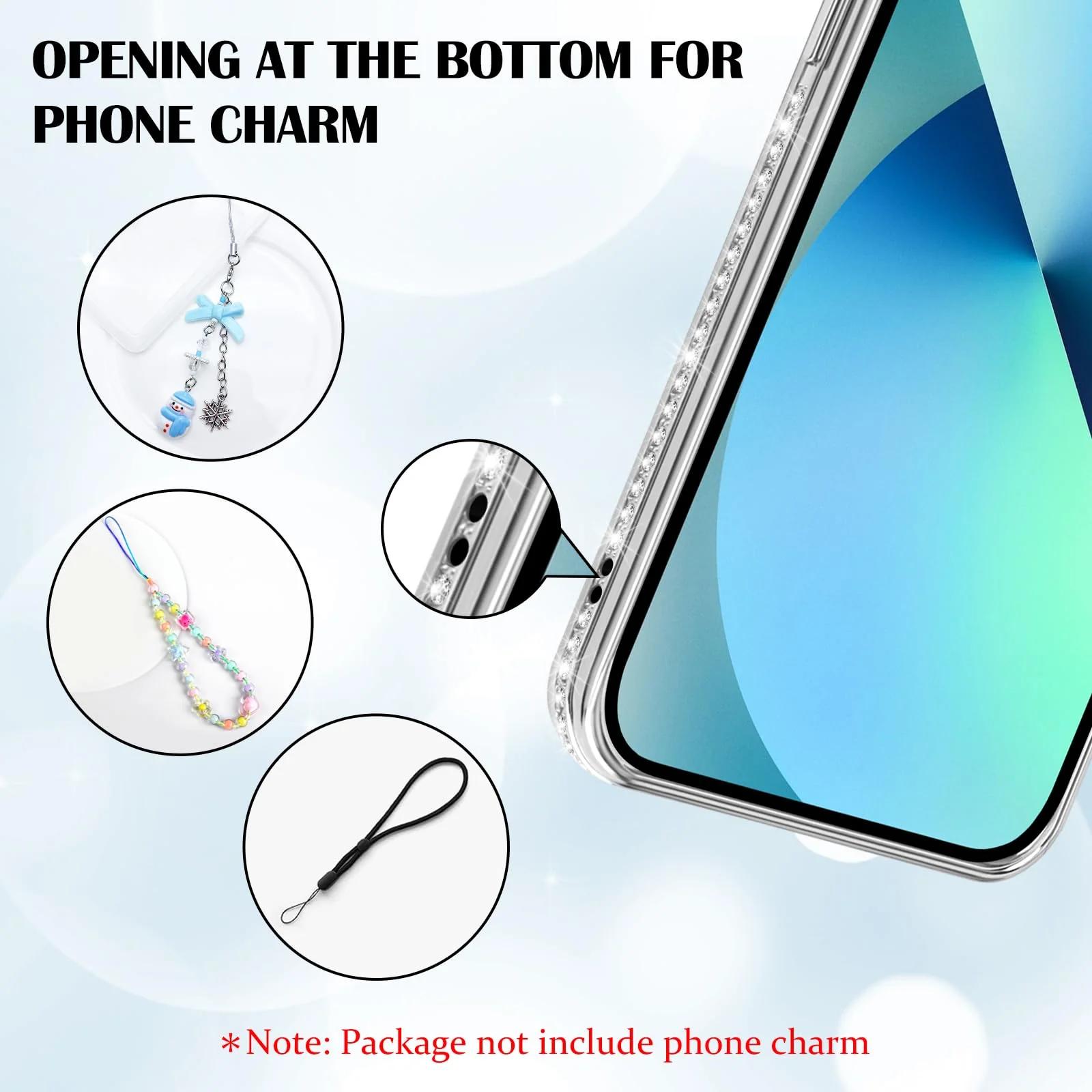 Newseego läikiv kaitsekate iPhone 13 jaoks — blingi TPU – lisavaade
