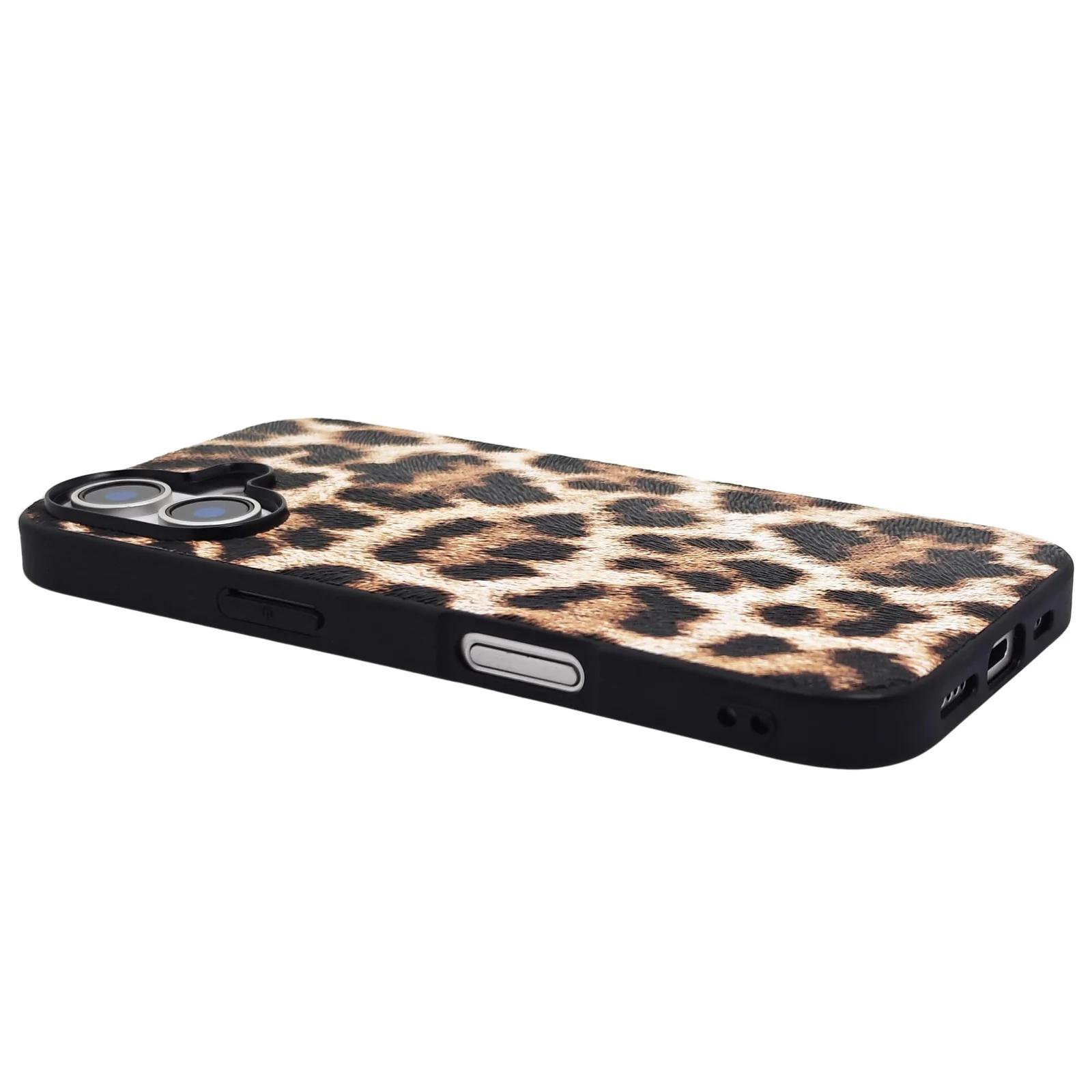DMaos stiilne kunstnahast Leopard-ümbris iP 16 Pro – pilt 6