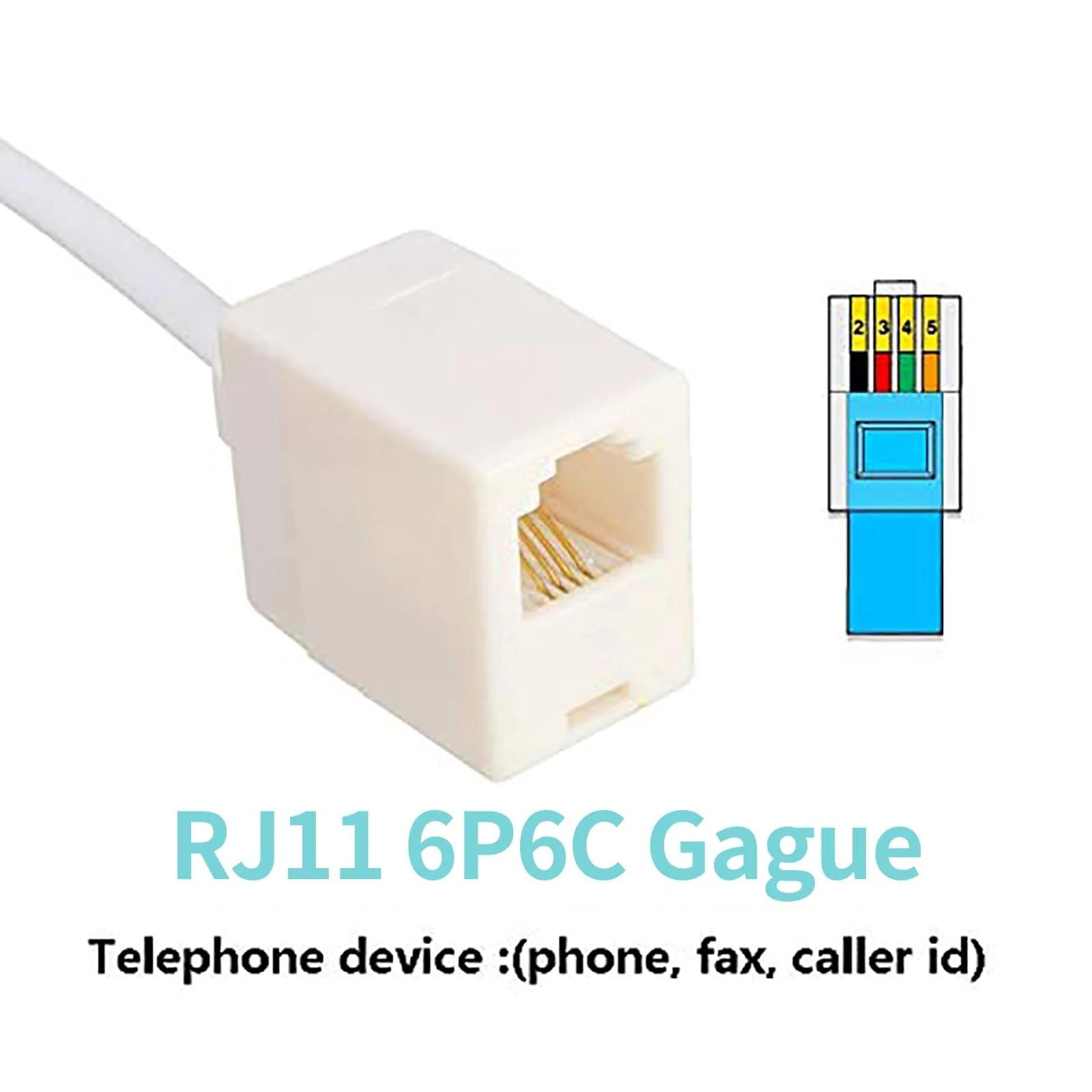 HAWAKA kuldsete kontaktidega RJ11–RJ45 adapter – kasutusnäide
