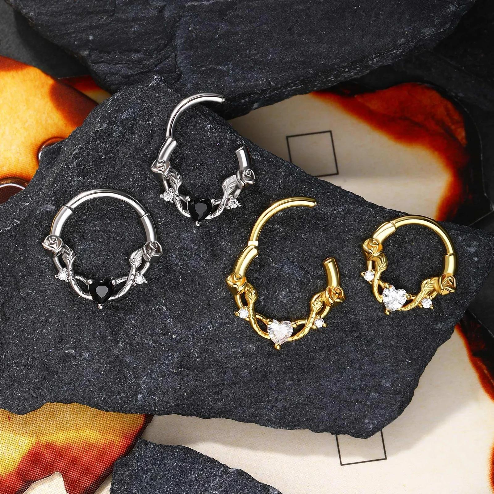 CM Crareesi Mania roostevaba septum ja helix ehe – stiilne kink – kasutusnäide