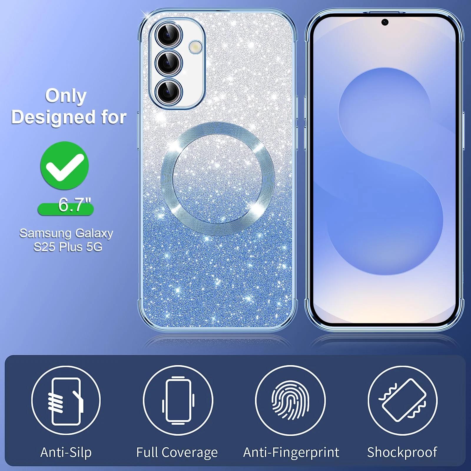 Phoona glitreeriv kaitseümbris Samsung S25 Plus jaoks – kasutusnäide