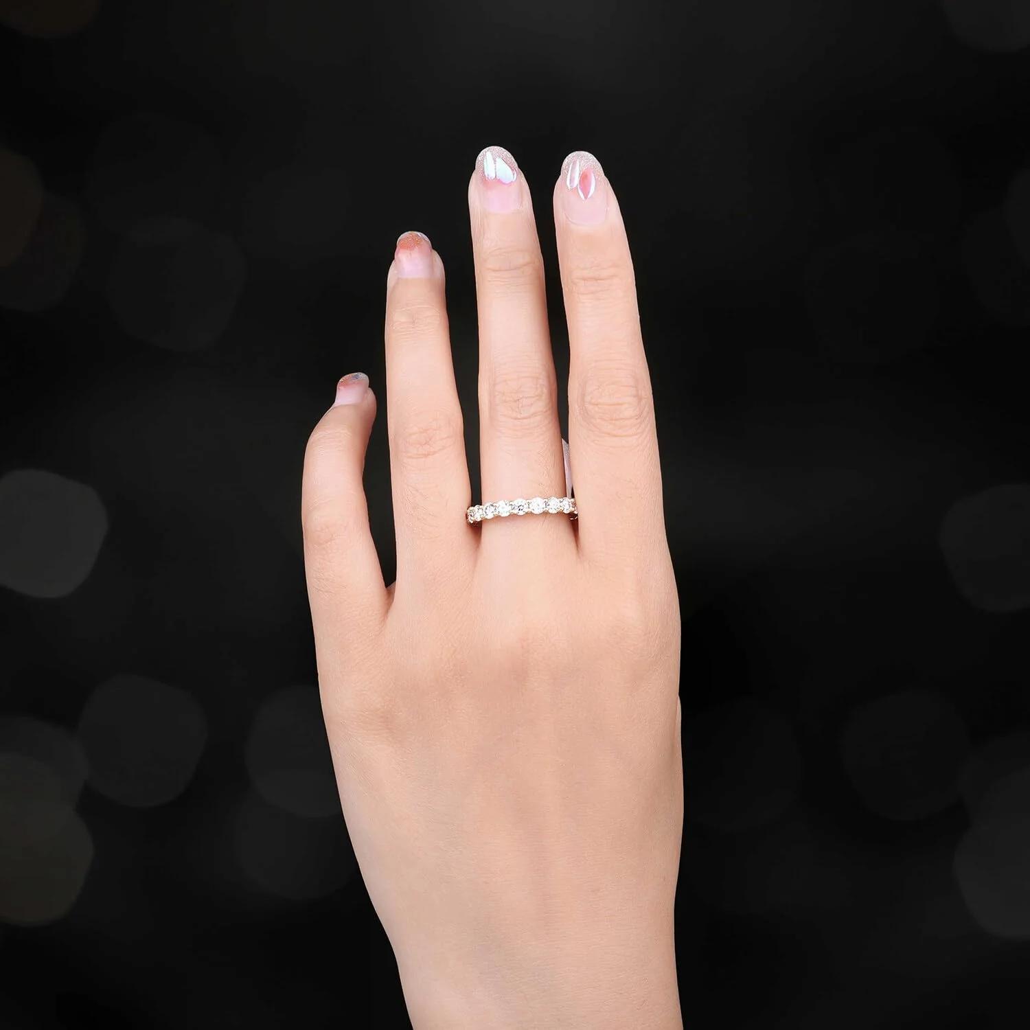 JewelryPalace 925 hõbesõrmuste komplekt – elegantne moissanite – lisavaade
