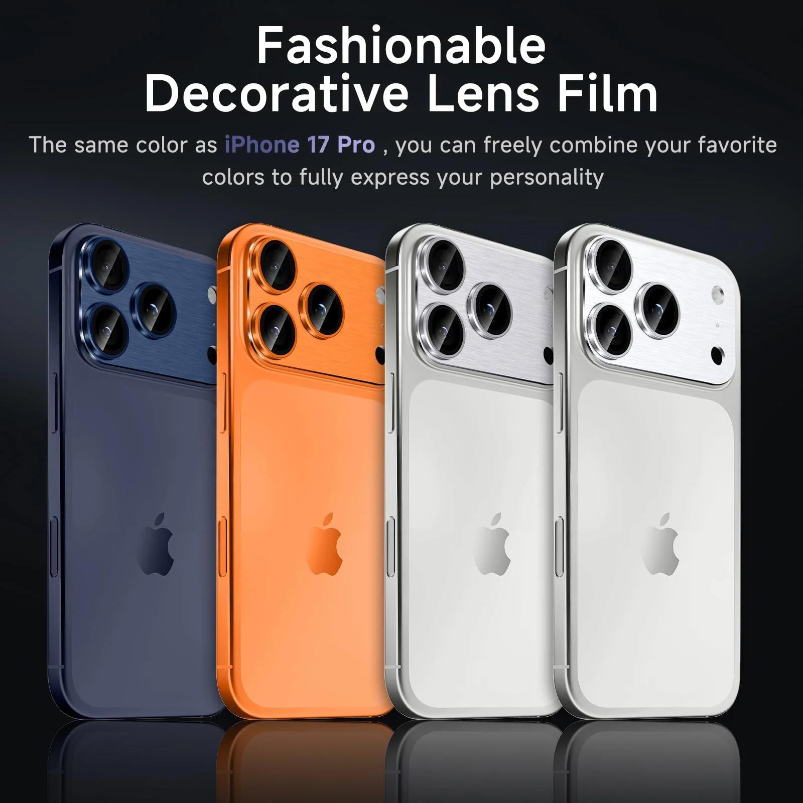 Niboow kaamera kaitse iPhone 17 Pro — alumiiniumist ja selge – lisavaade