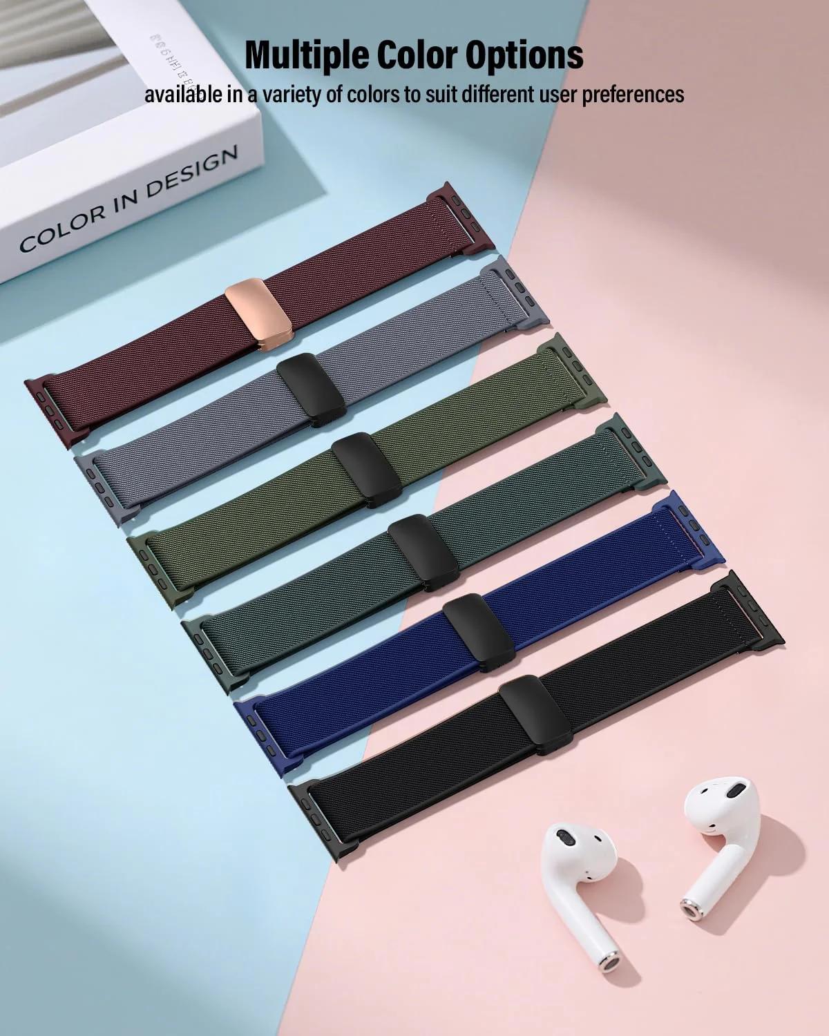 Yoohoo veniv nailonrihm Apple Watchile — mugav ja hingav – pilt 8